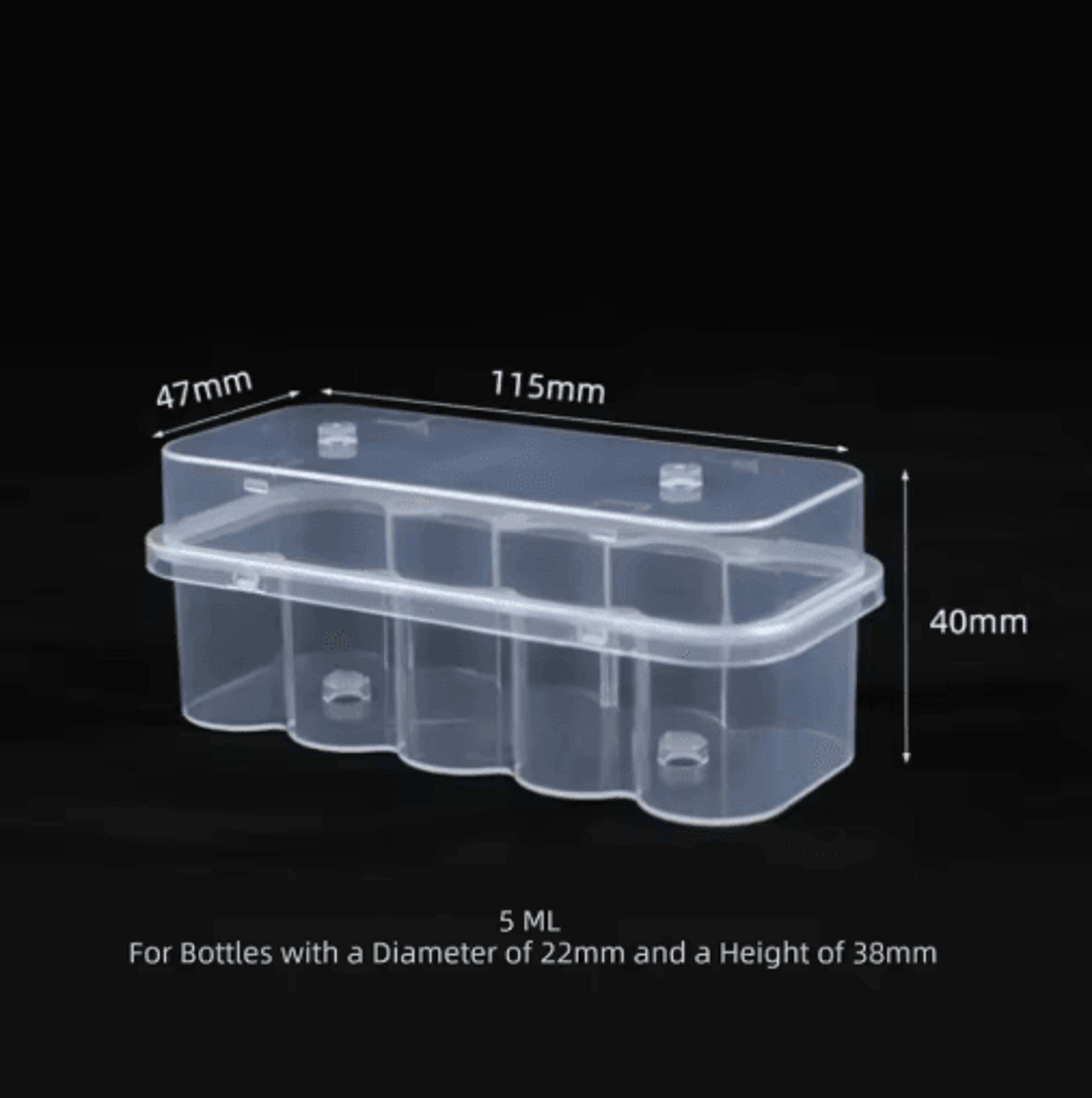 Stackable Vial Storage Box  10Slot Plastic Microtube Case For 3mL  10mL Tubes 2