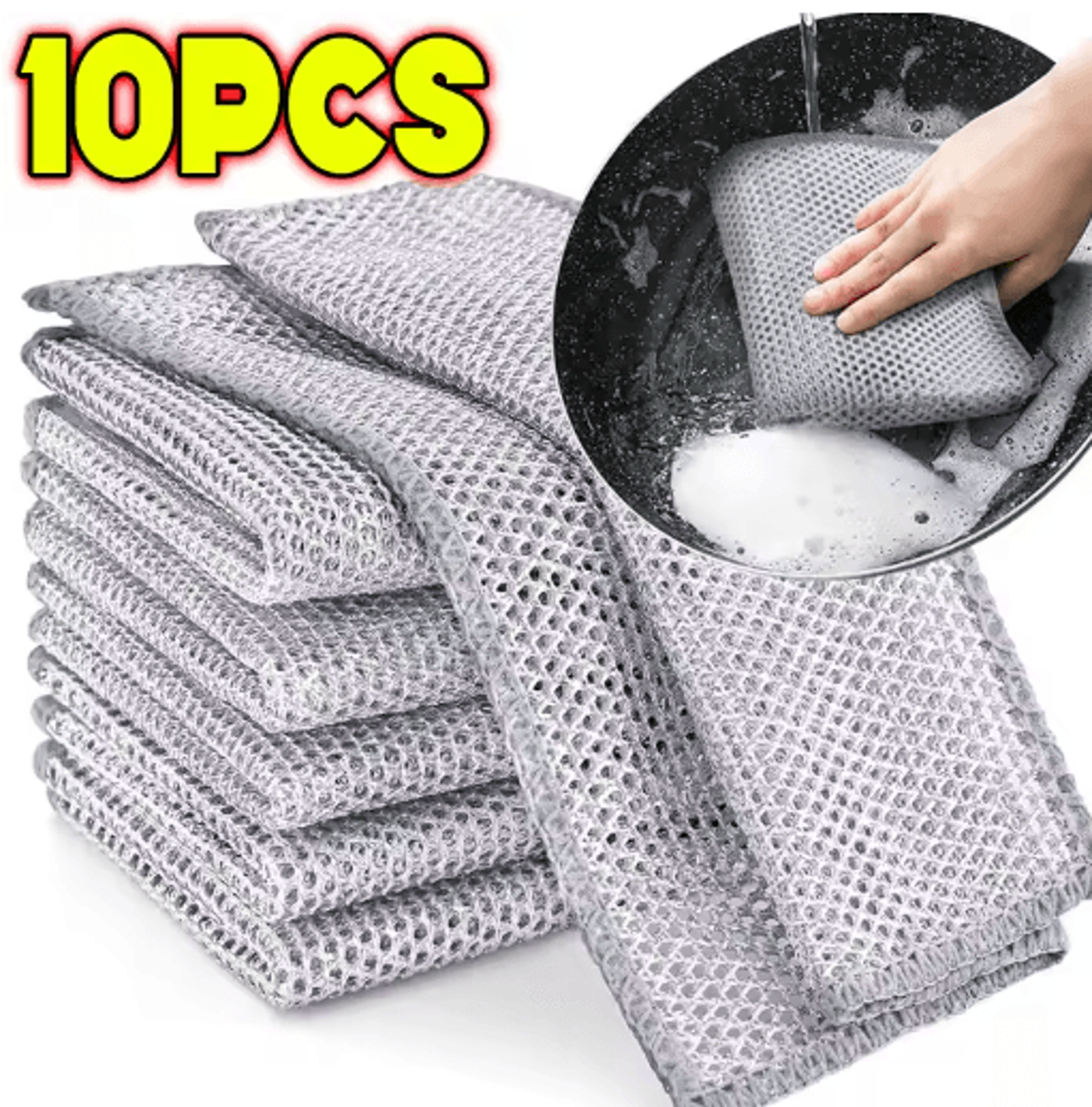 Magic DoubleSided Wire Dishwashing Cloth  Reusable Thickened Cleaning Rag For Kitchen  Household 2