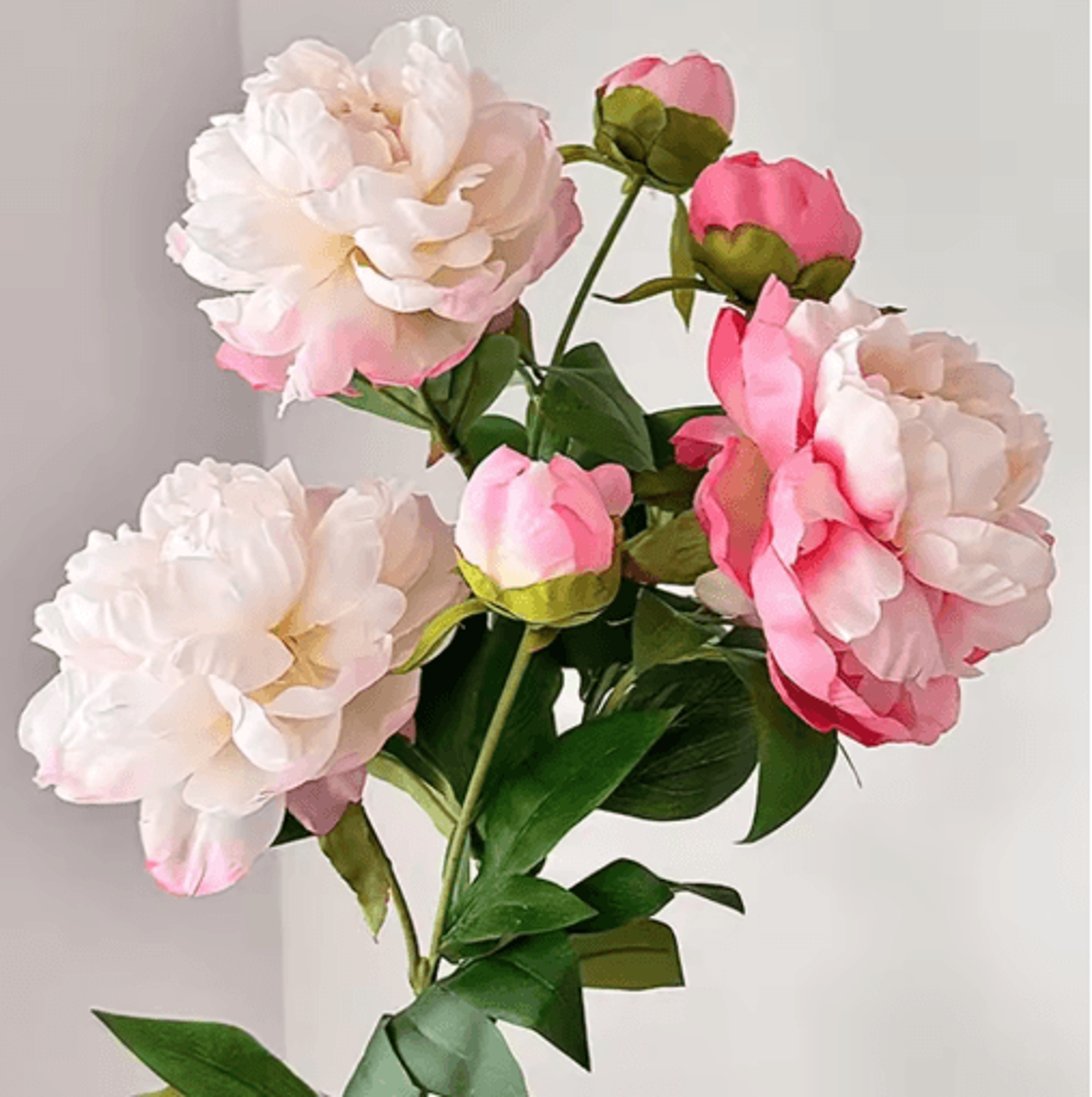DIY 2Head Artificial Peony Bouquet  Lifelike Silk Flowers For Home  Wedding Decoration 24