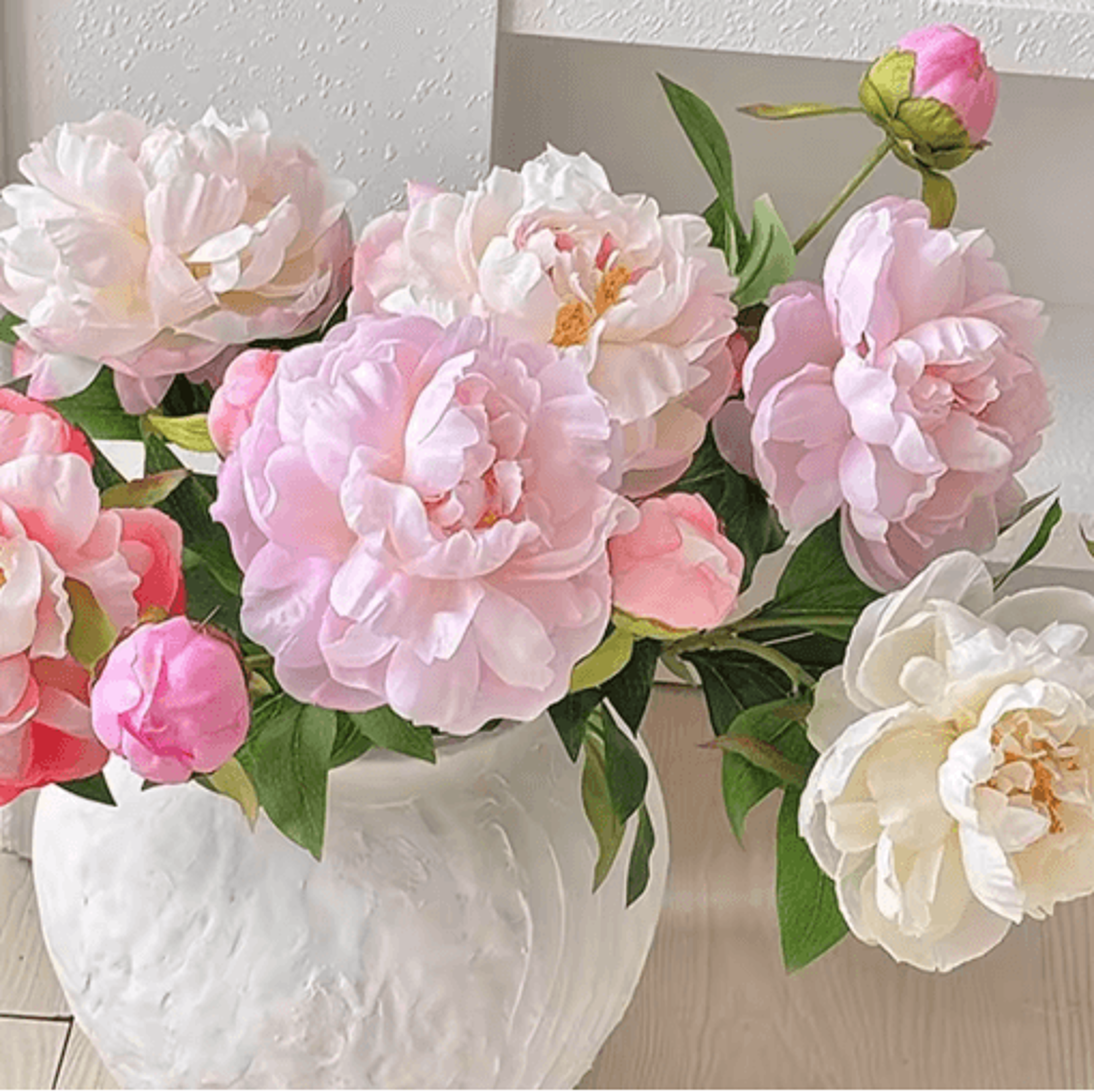 DIY 2Head Artificial Peony Bouquet  Lifelike Silk Flowers For Home  Wedding Decoration 25