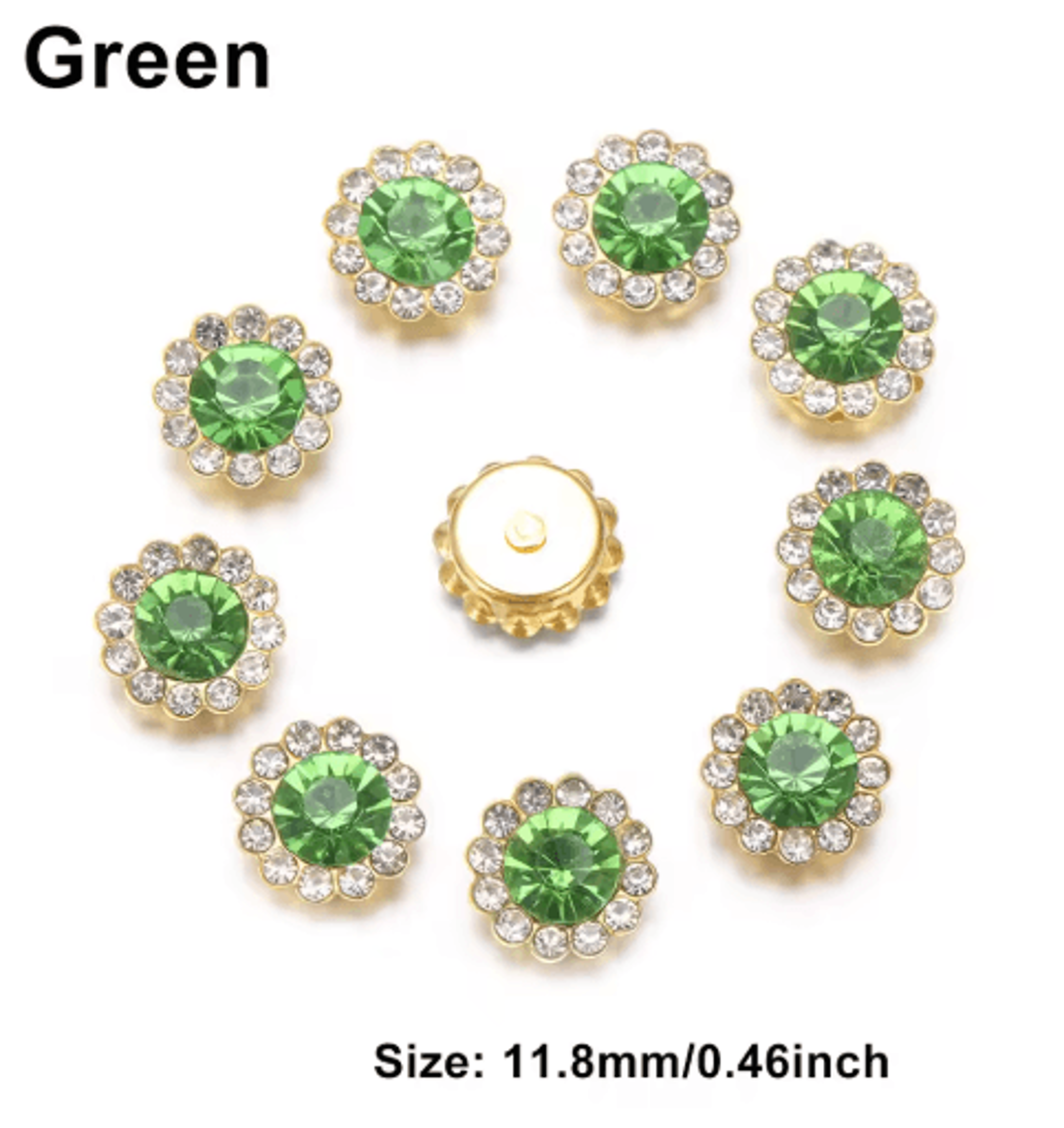 10Piece Snowflake Pearl Rhinestone Buttons  Decorative Flatback Embellishments For Clothing  DIY Cr 8