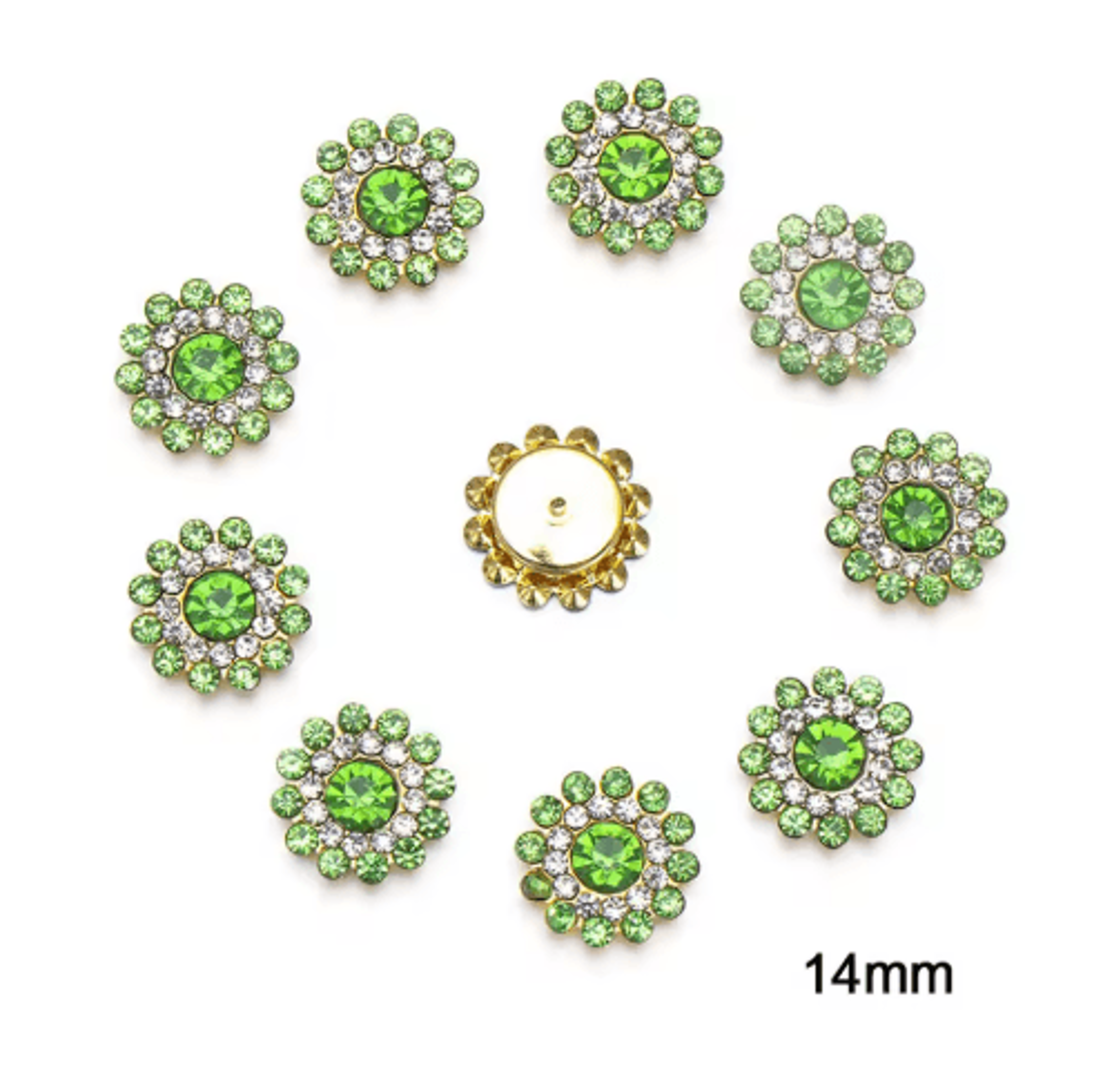 10Piece Snowflake Pearl Rhinestone Buttons  Decorative Flatback Embellishments For Clothing  DIY Cr 15