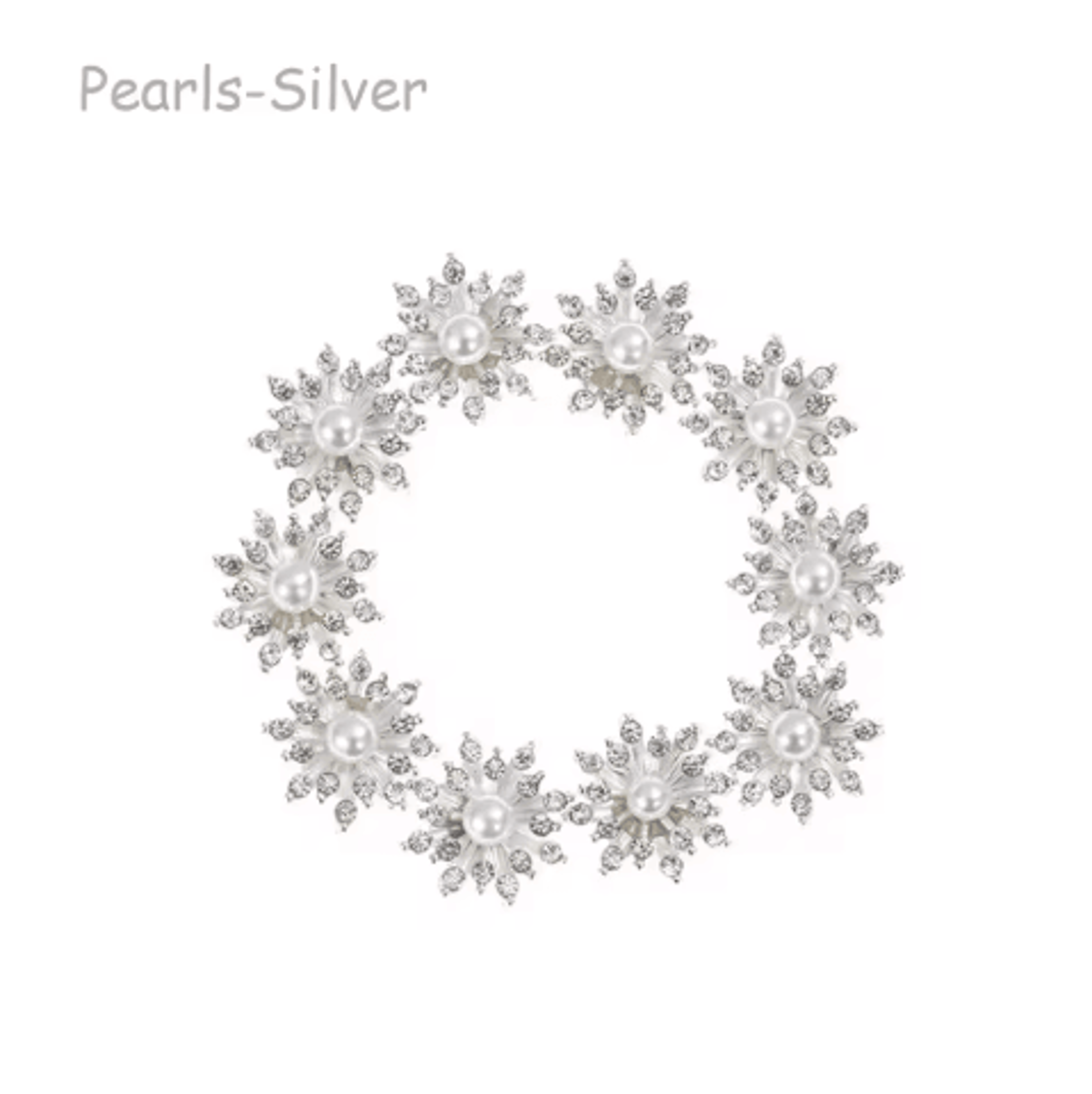 10Piece Snowflake Pearl Rhinestone Buttons  Decorative Flatback Embellishments For Clothing  DIY Cr 23