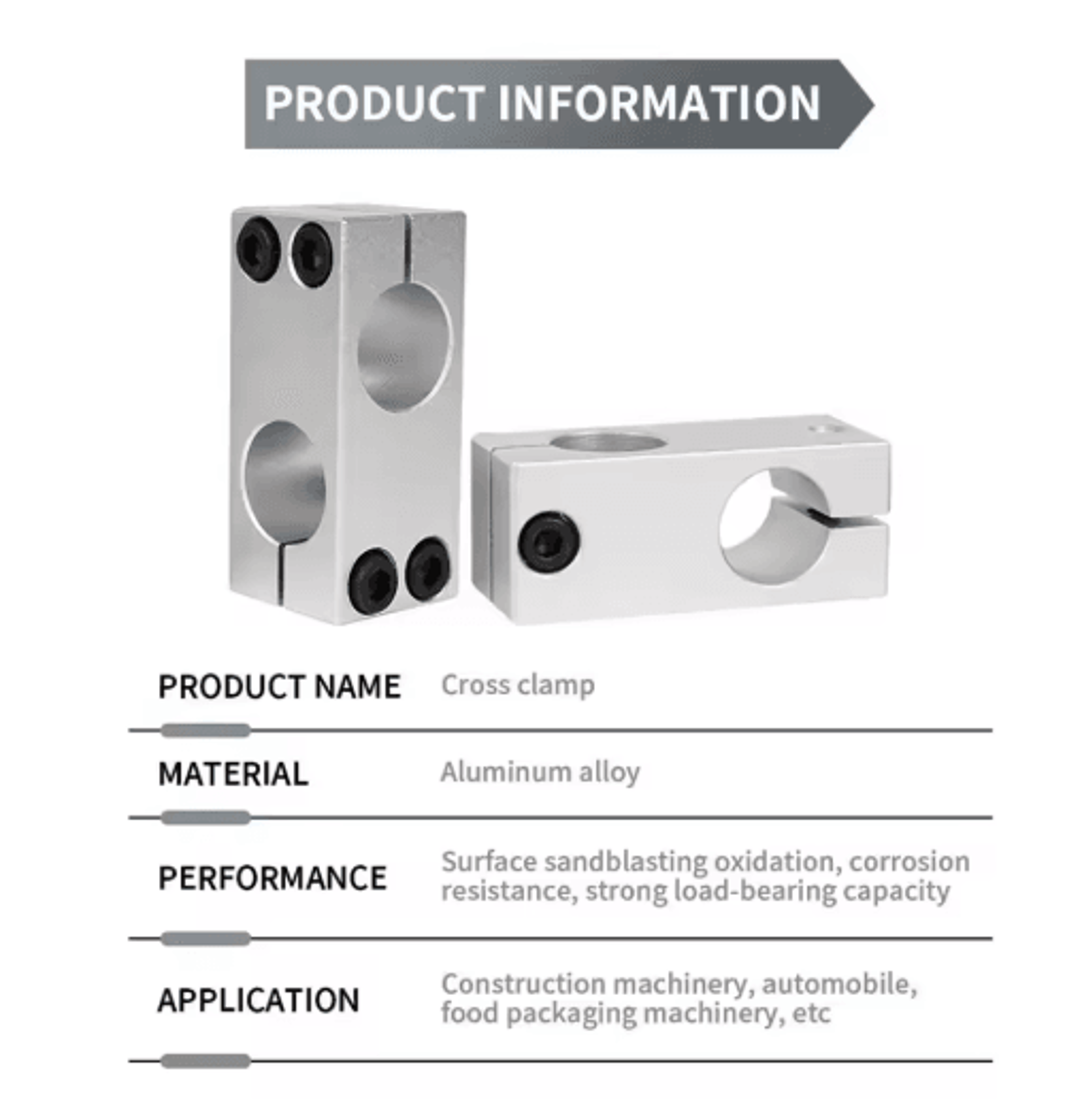 Optical Shaft Cross Clamp  Steel Pipe Fixing Bracket For Vertical  Cross Rod Connections 3