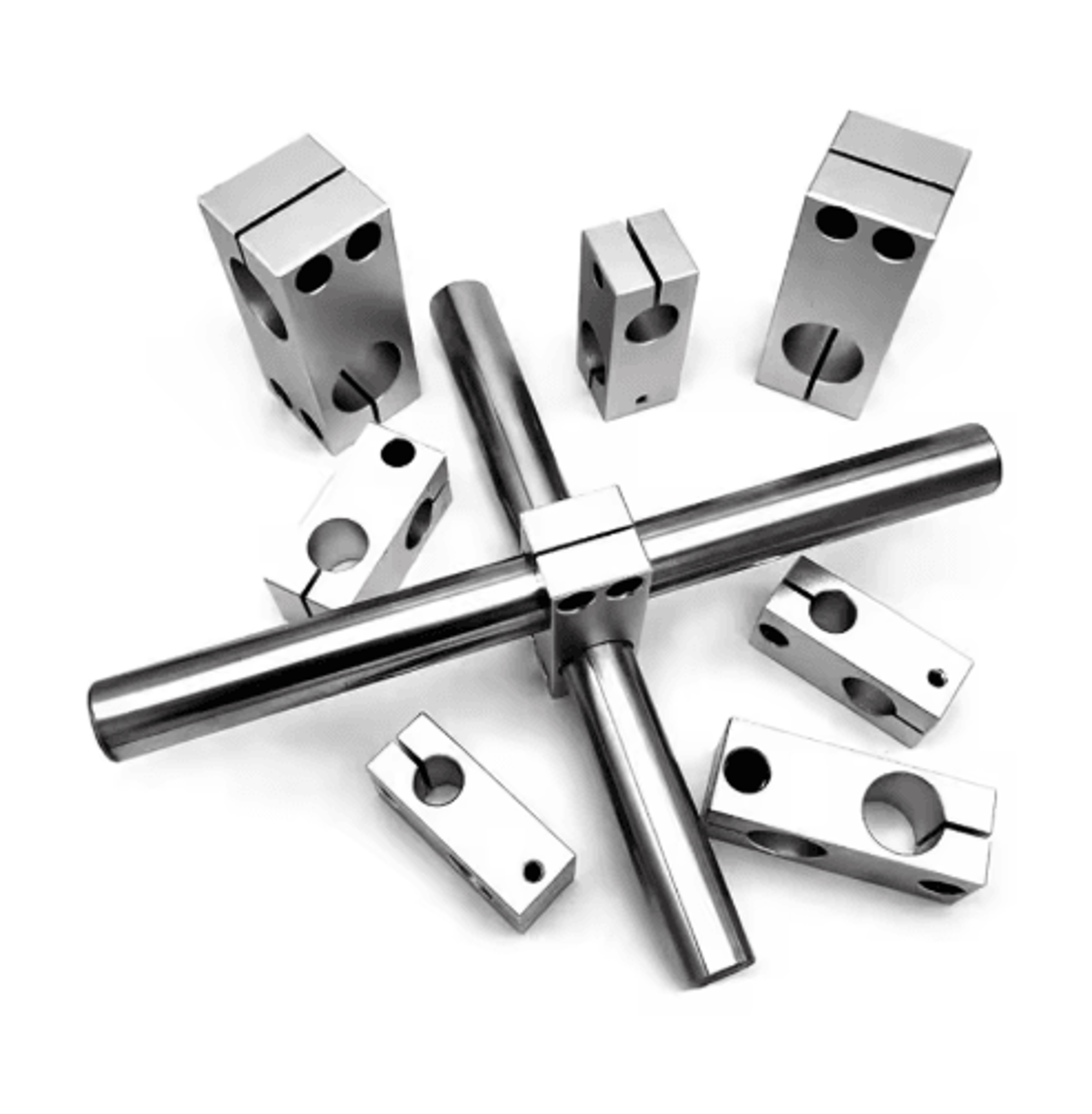 Optical Shaft Cross Clamp  Steel Pipe Fixing Bracket For Vertical  Cross Rod Connections 5