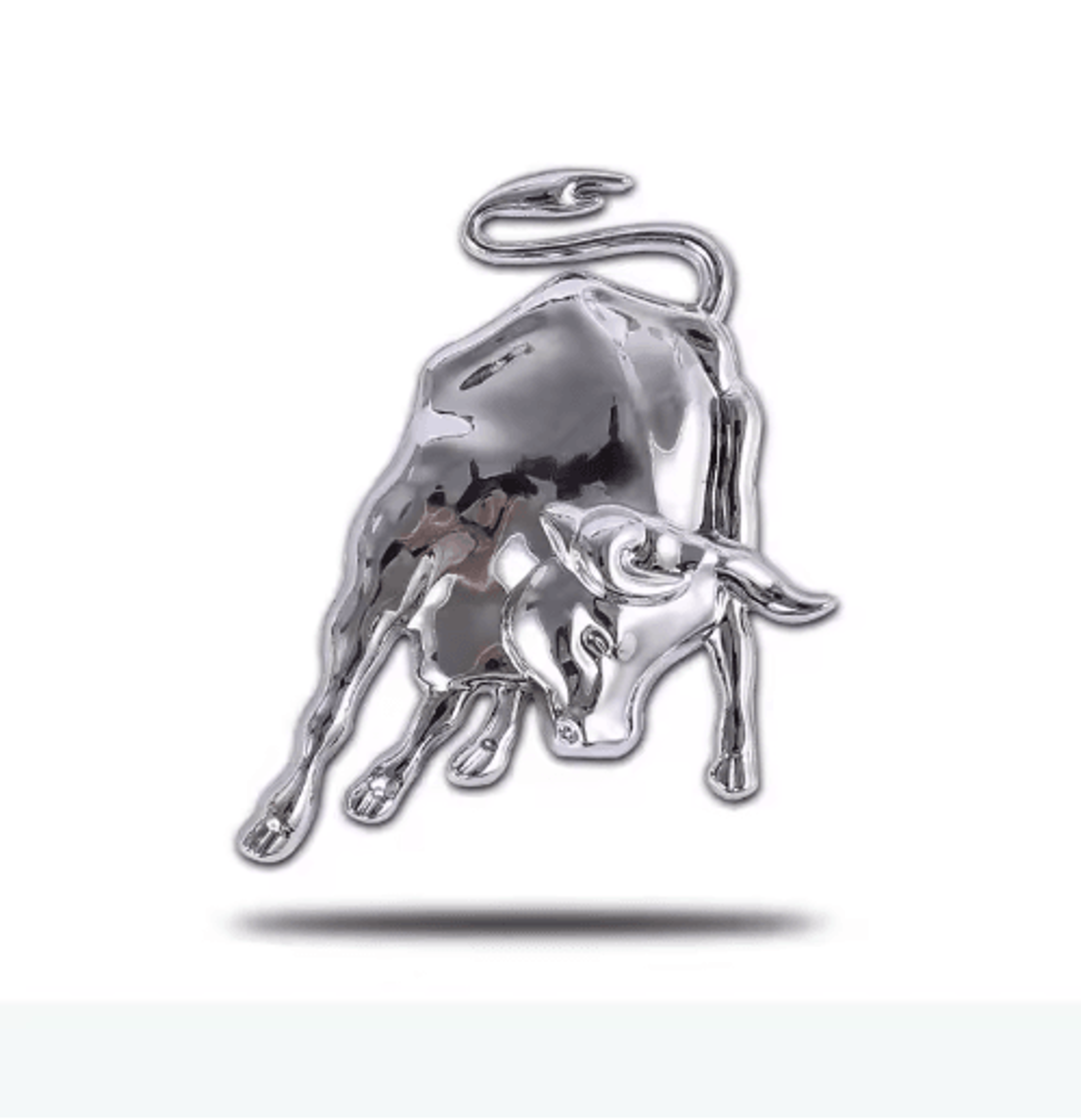 3D Metal Bull Emblem Sticker  Universal Car  Motorcycle Decorative Badge 3