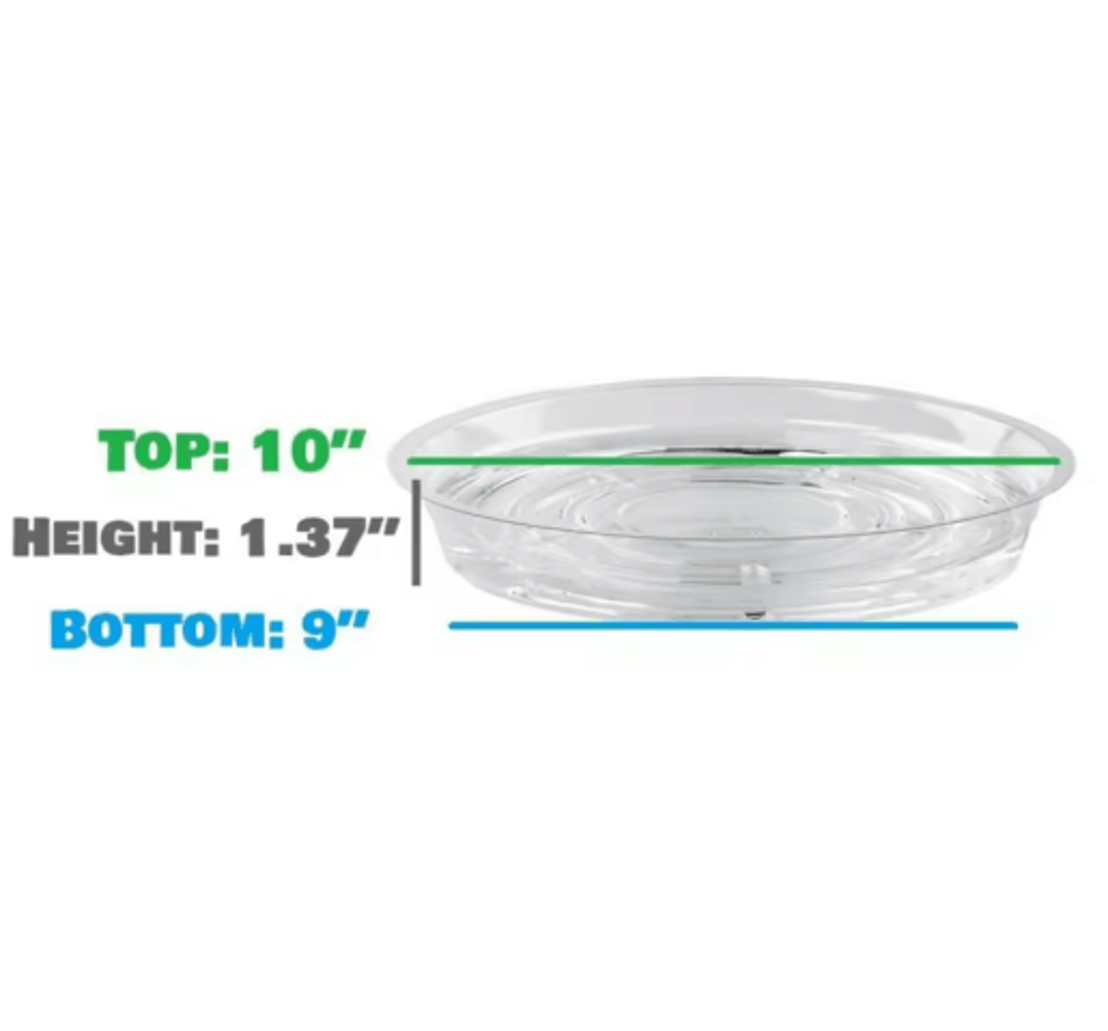 10PCS Clear Plastic Plant Saucers  Round Drip Trays For Flower Pots Seedlings  Home Organization 4