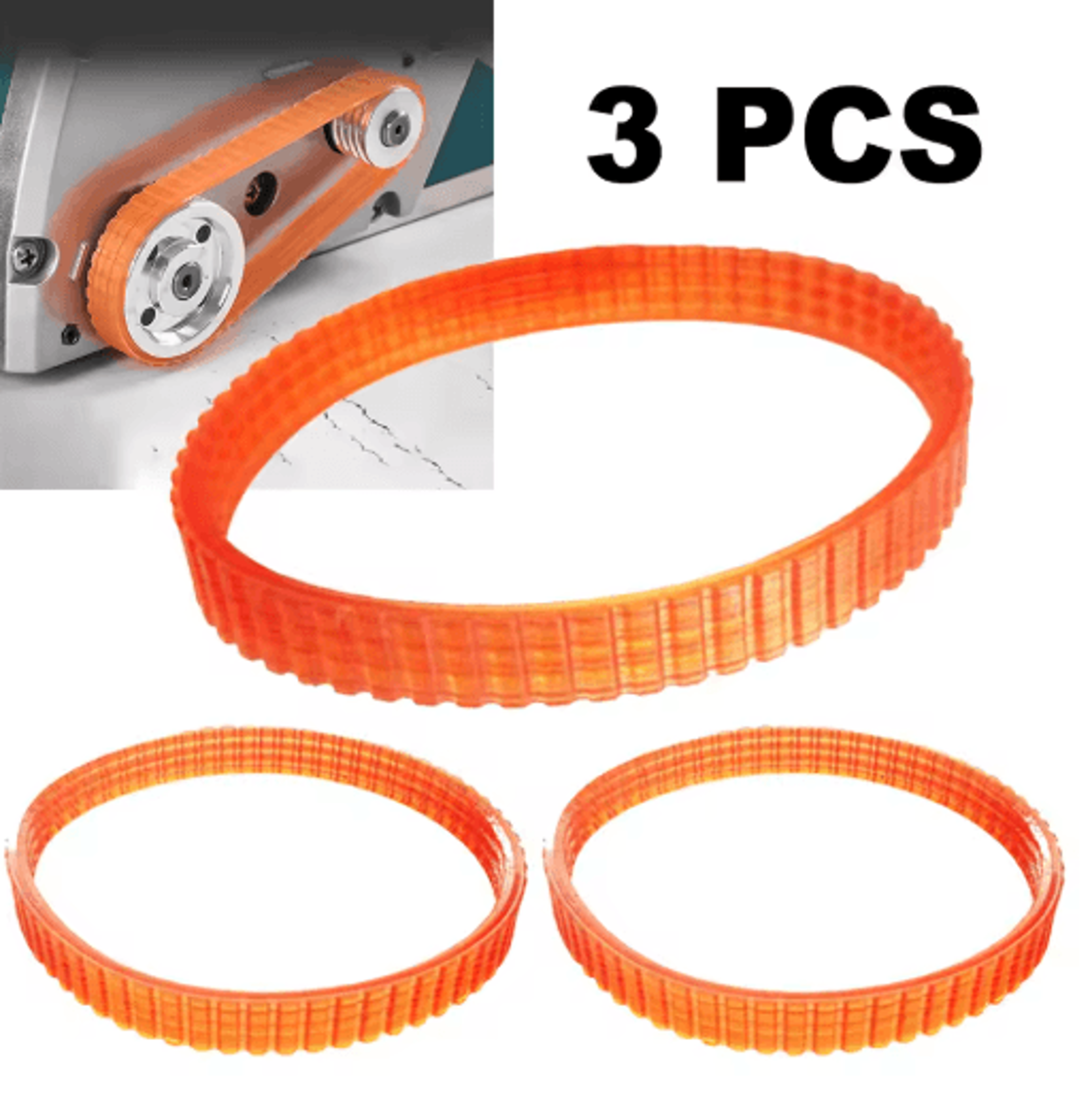 3PCS Electric Planer Drive Belt  Replacement Belt For 1900B N1923BD  FP080 Power Planers 238mm 2