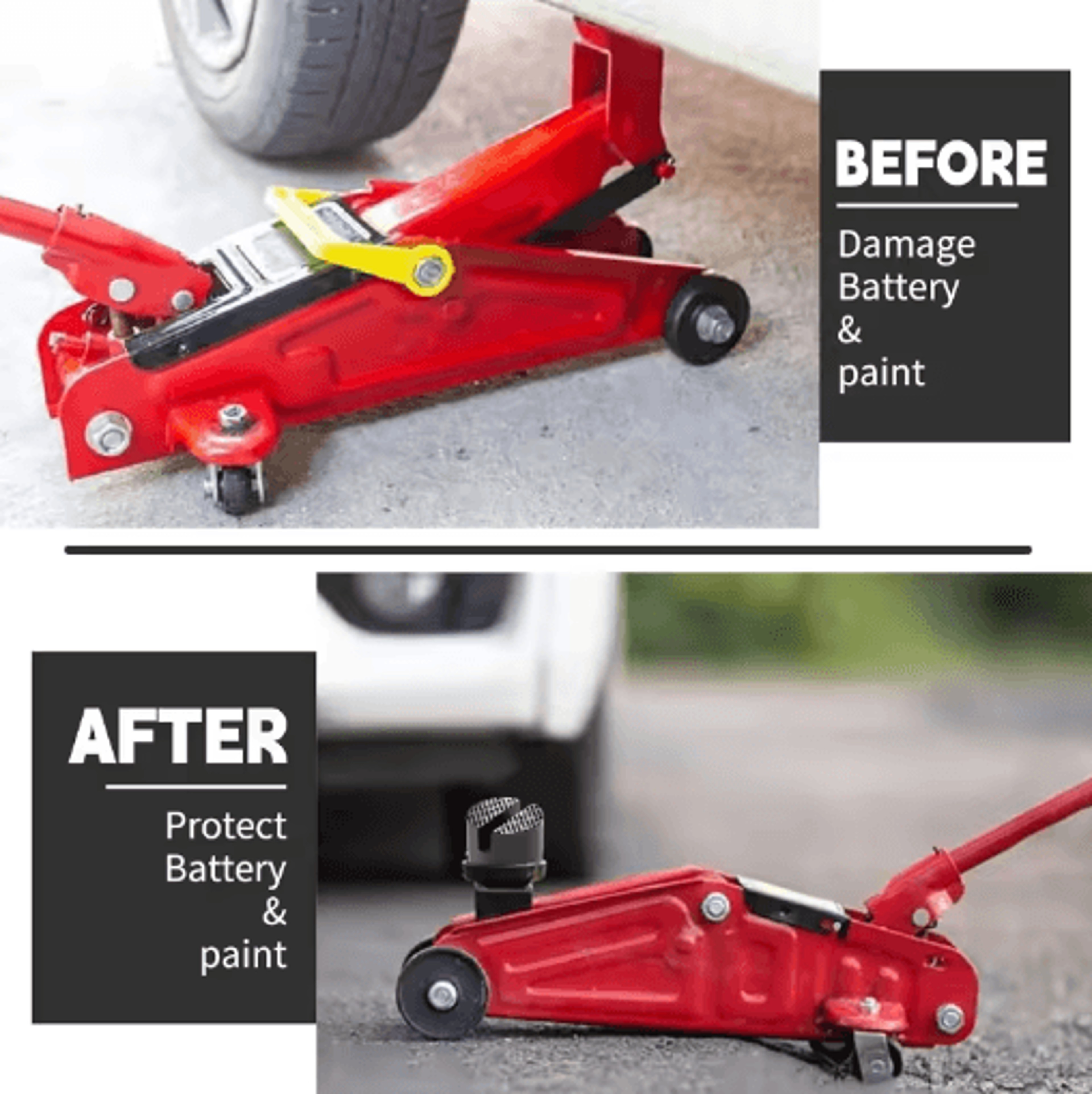 HeavyDuty VGroove Car Jack Rubber Pad For Floor Jacks  Jack Stands 5