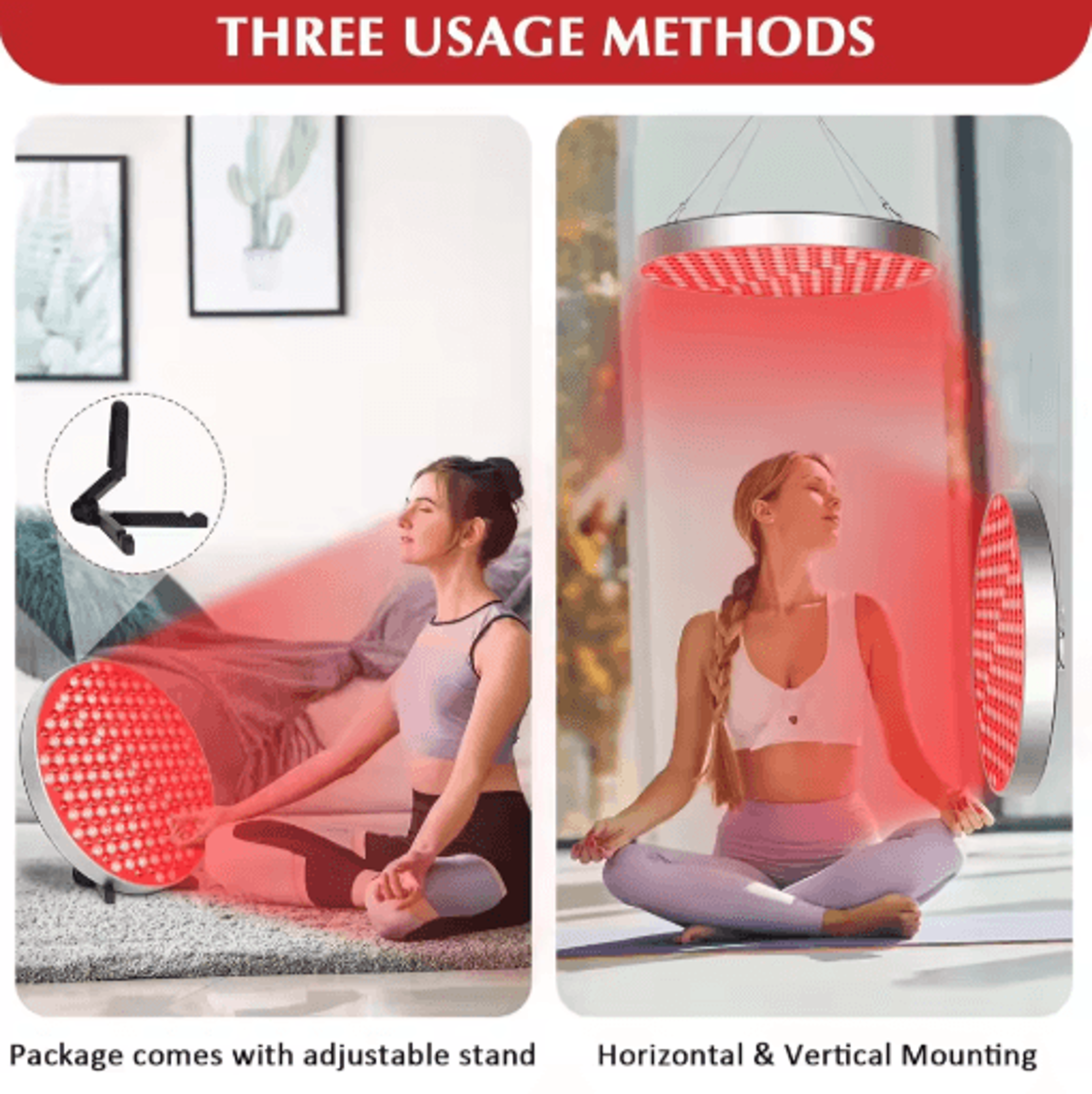 Red Light Therapy Lamp With Stand  660nm  850nm Near Infrared LED Light Panel 6
