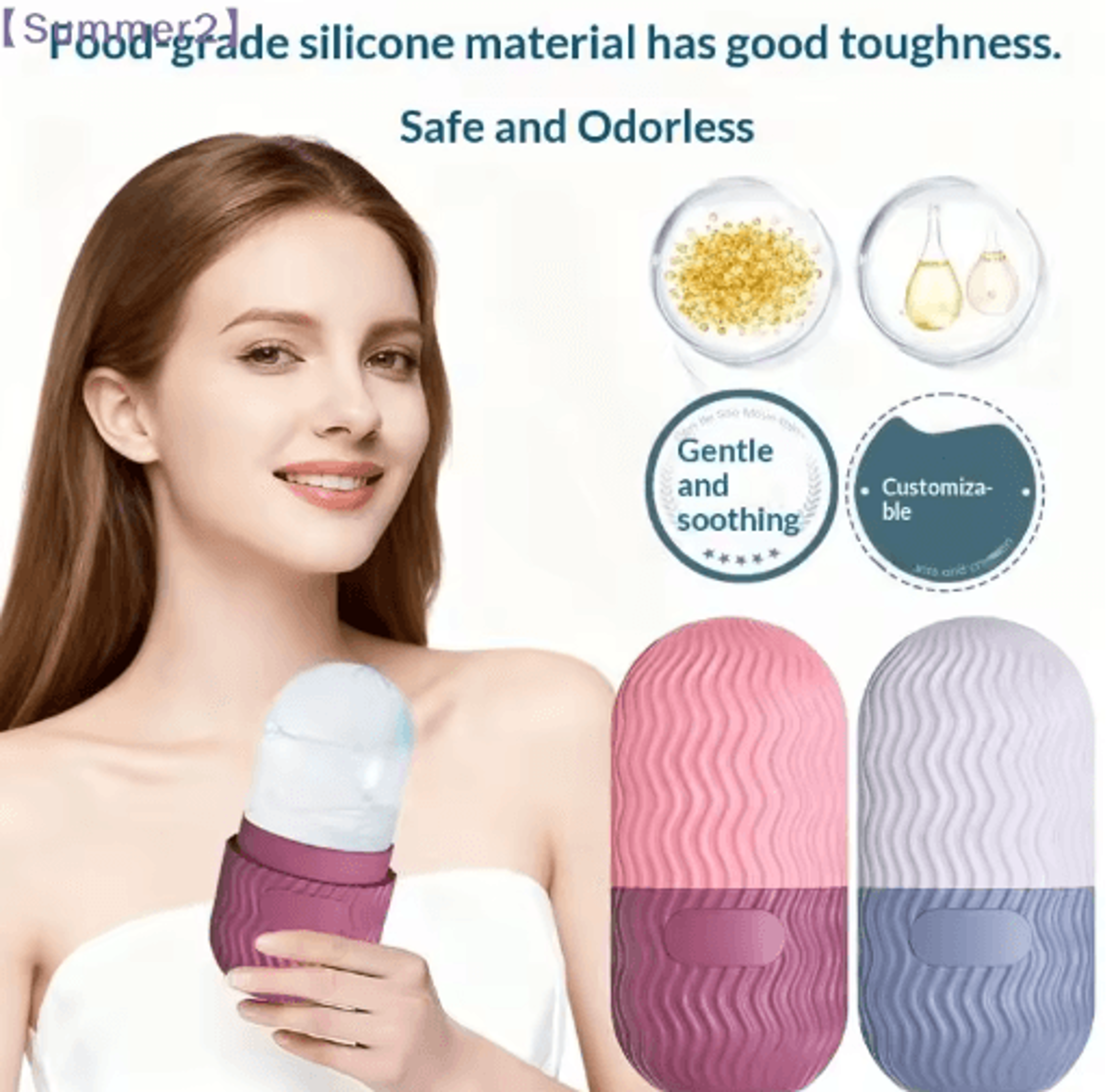 Silicone Face Ice Roller  Reusable Cold Therapy Beauty Tool For Refreshing Skincare 20