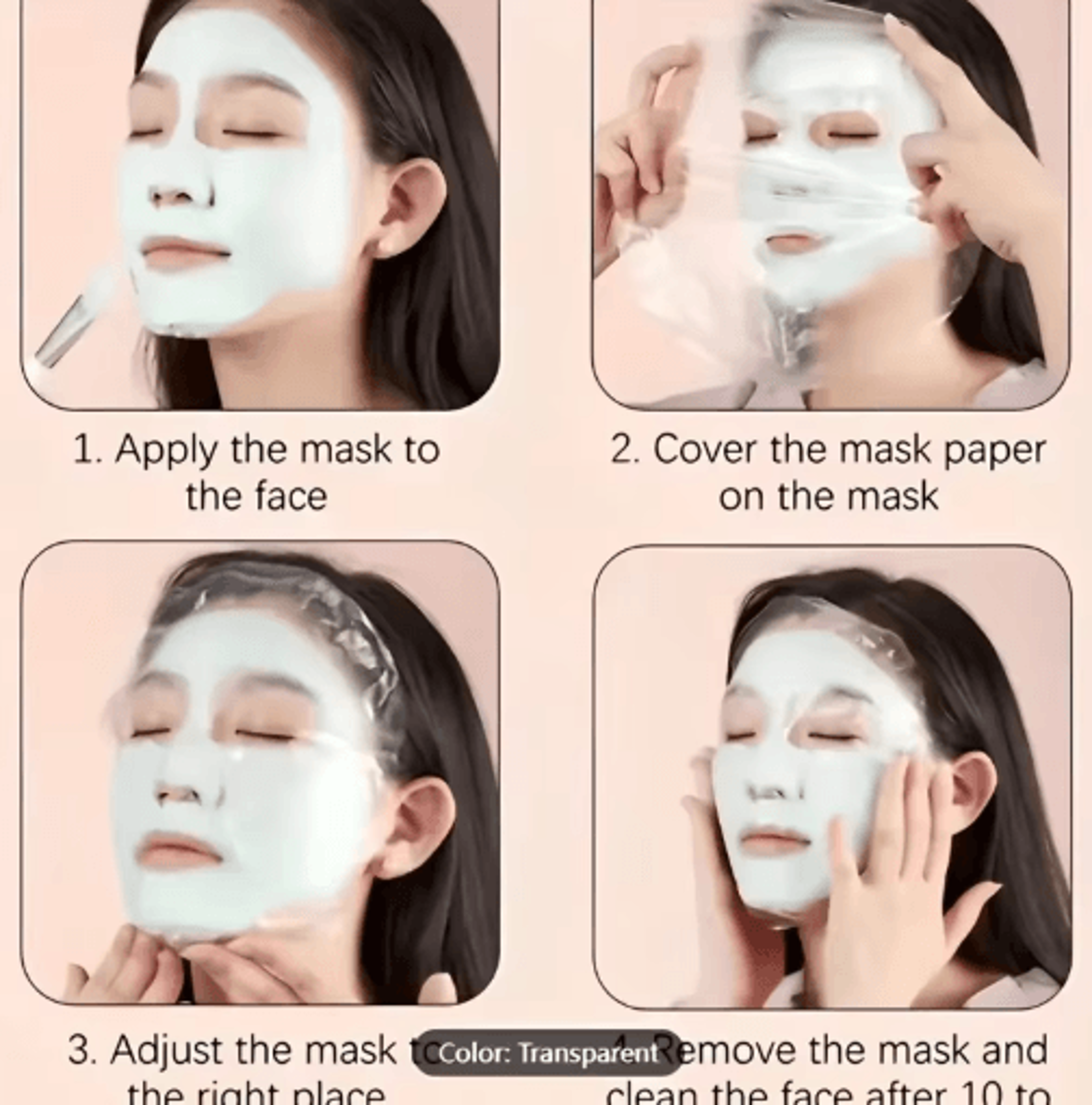 Disposable Facial Plastic Film  Transparent Face Mask Wrap For Skincare  Beauty Treatments 7