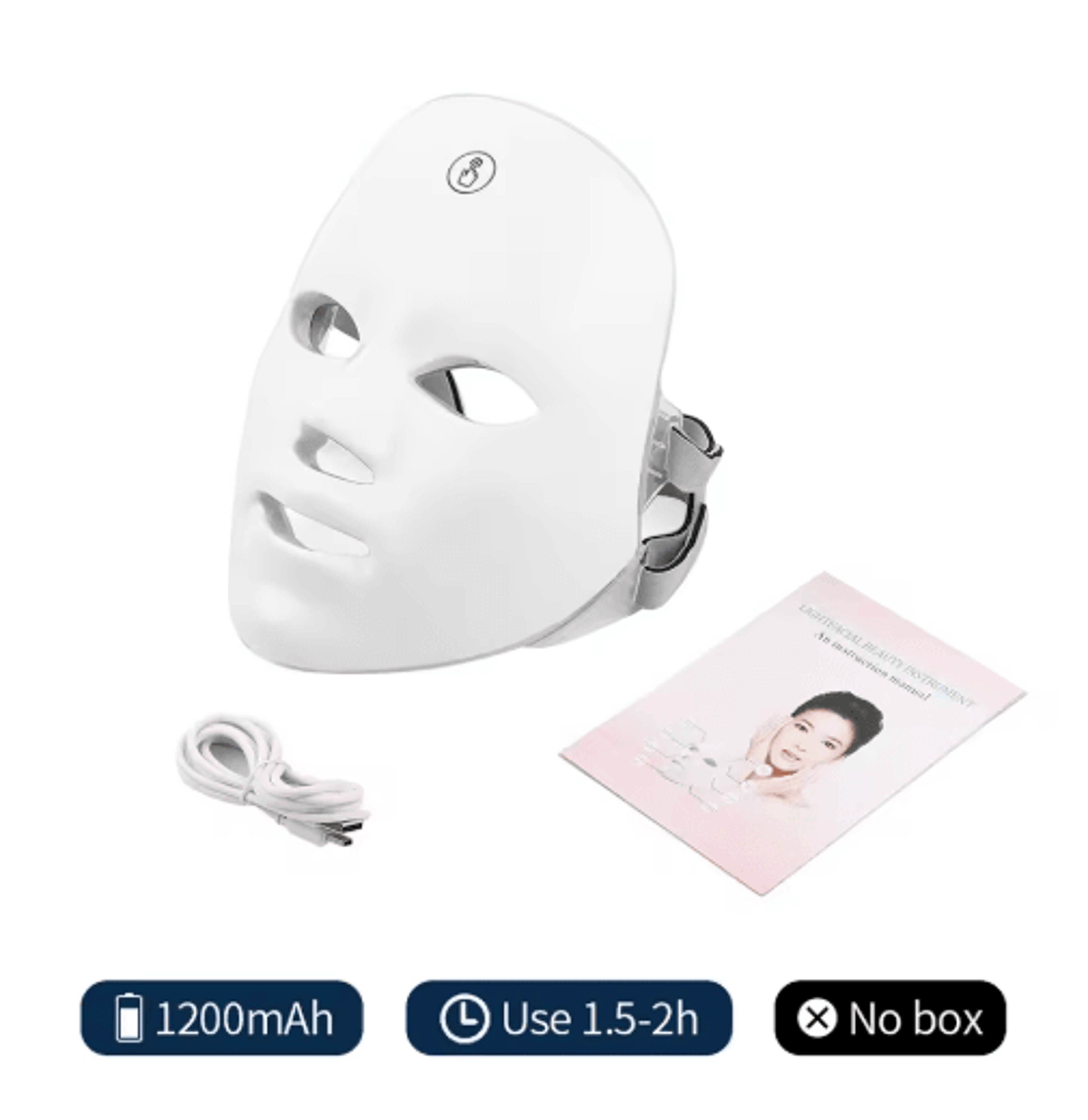 7Color LED Photon Facial Mask  Wireless LED Light Therapy Beauty Mask For Home Skincare 1