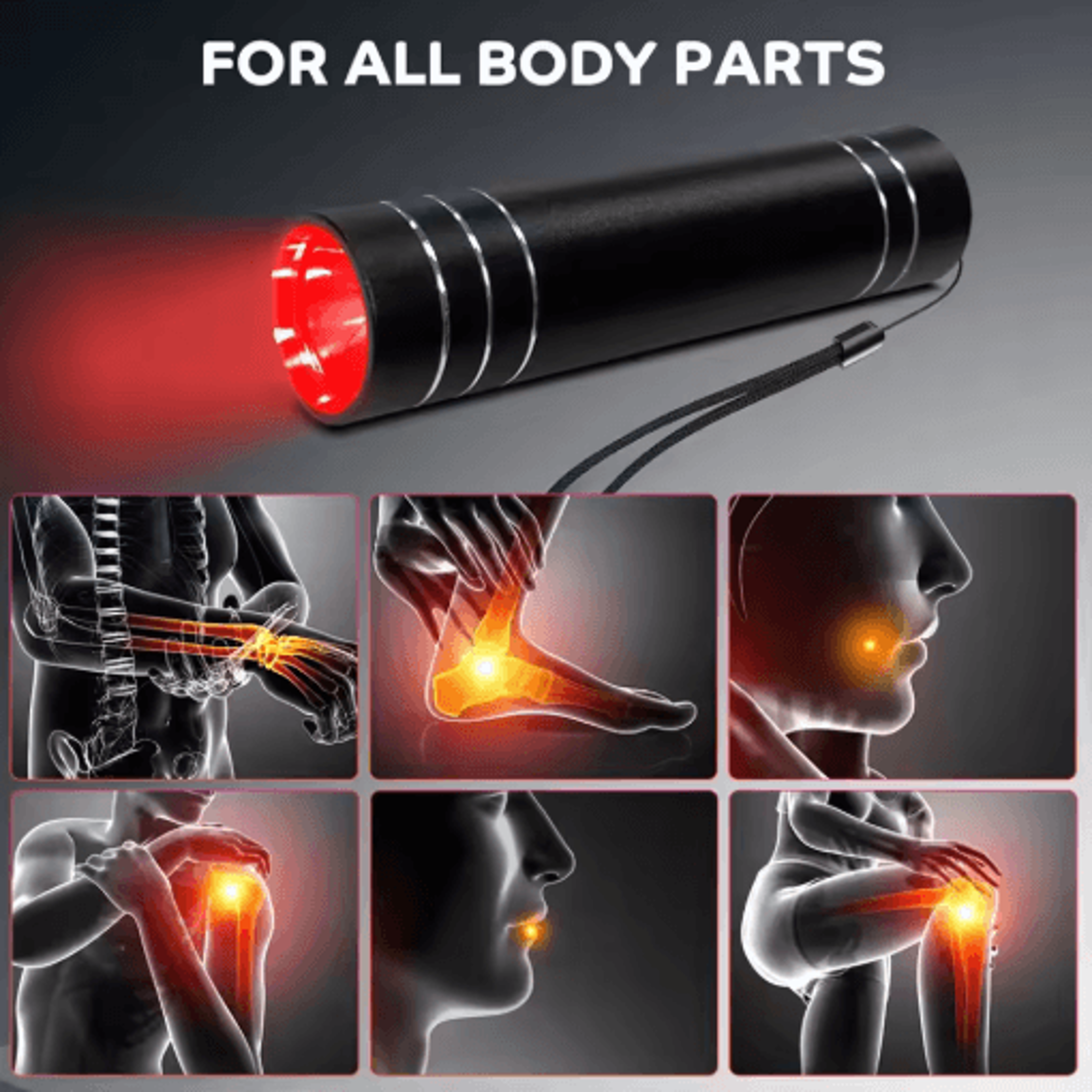 Professional Red  Blue LED Light Therapy Flashlight  Portable Handheld Light Device 5