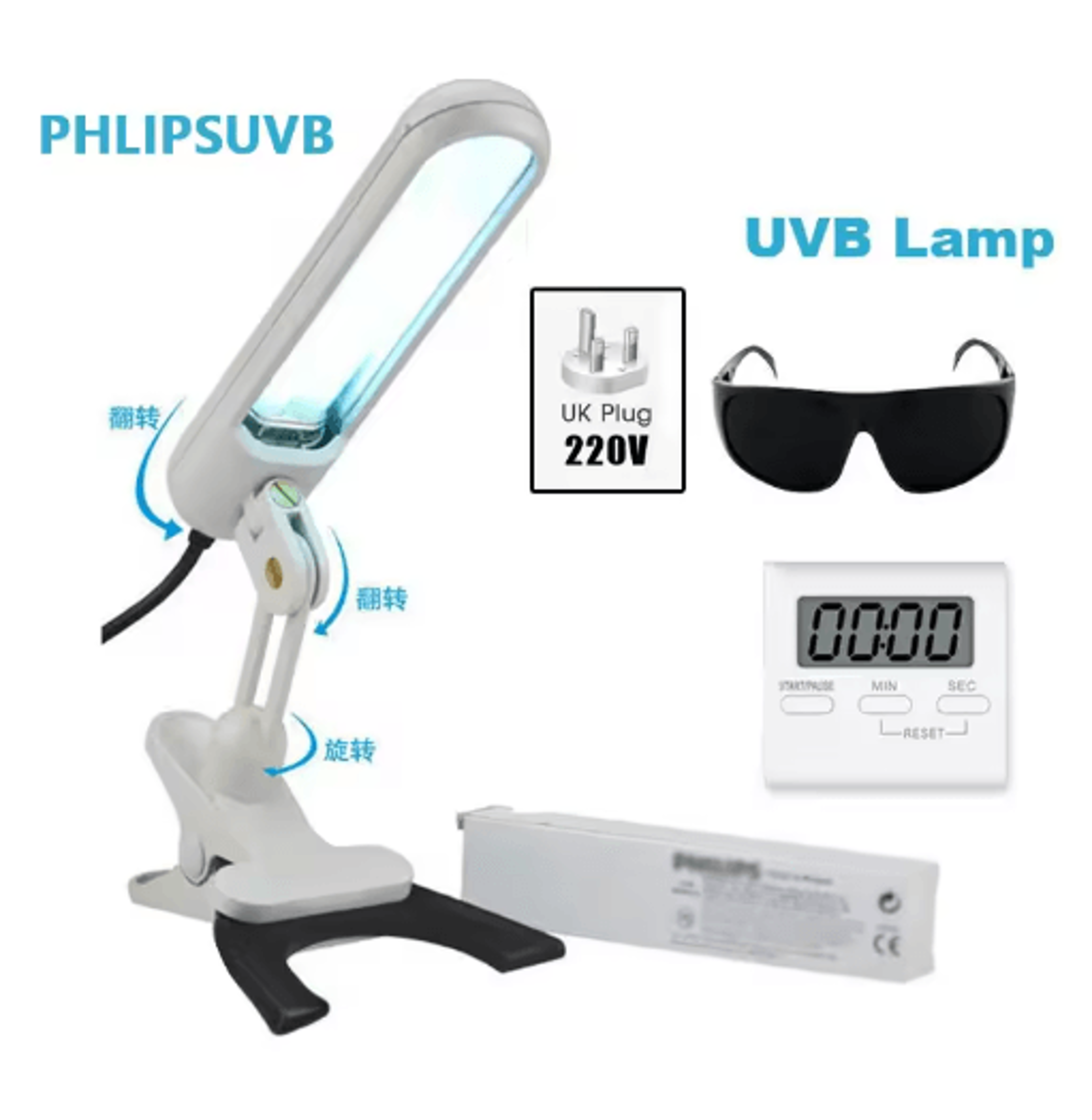 311nm UVB Light Therapy Lamp  Portable UVB Device For Targeted Skincare 1
