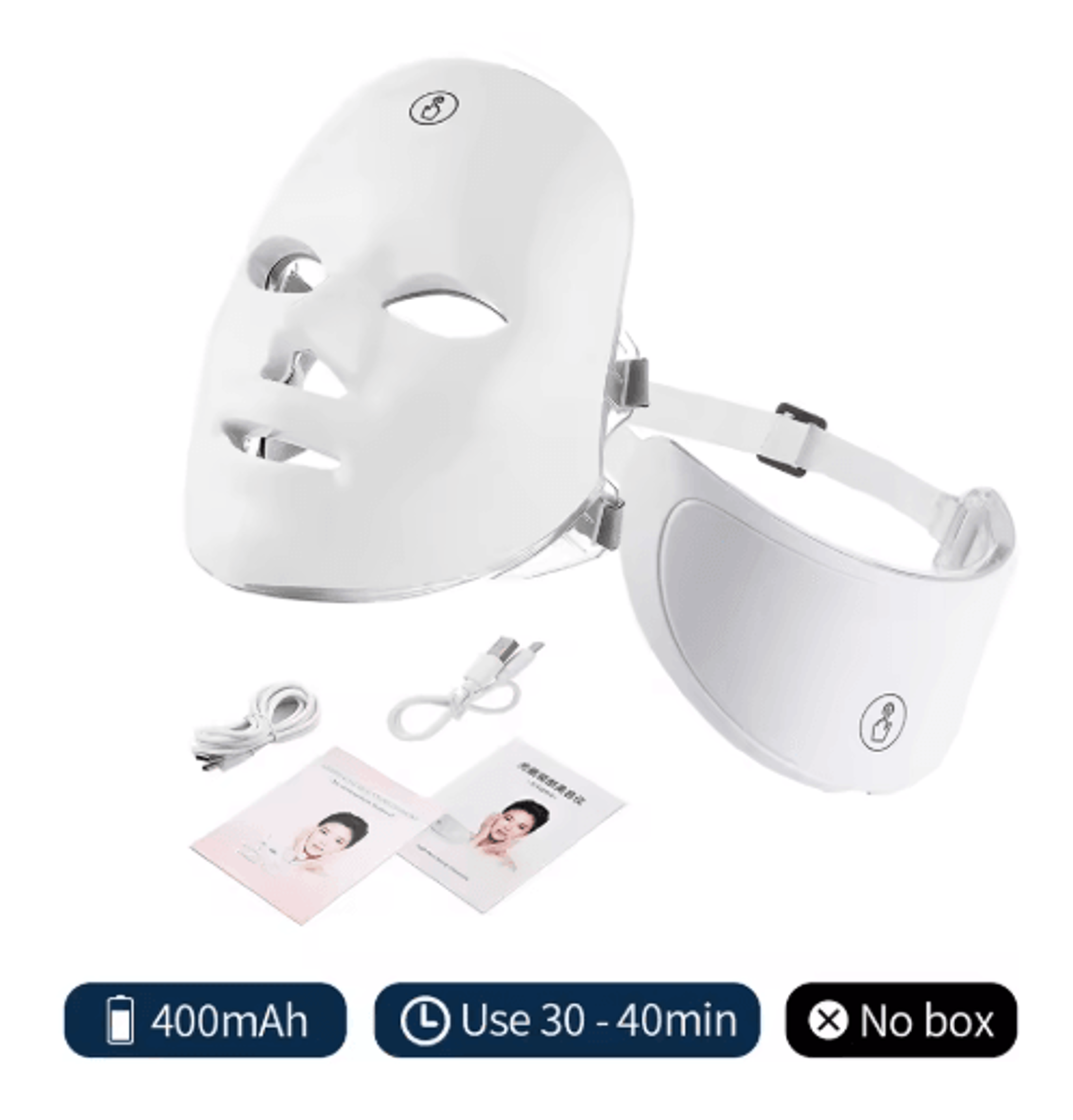 Foreverlily 7Color LED Face  Neck Beauty Mask  Light Therapy Skincare Device 2