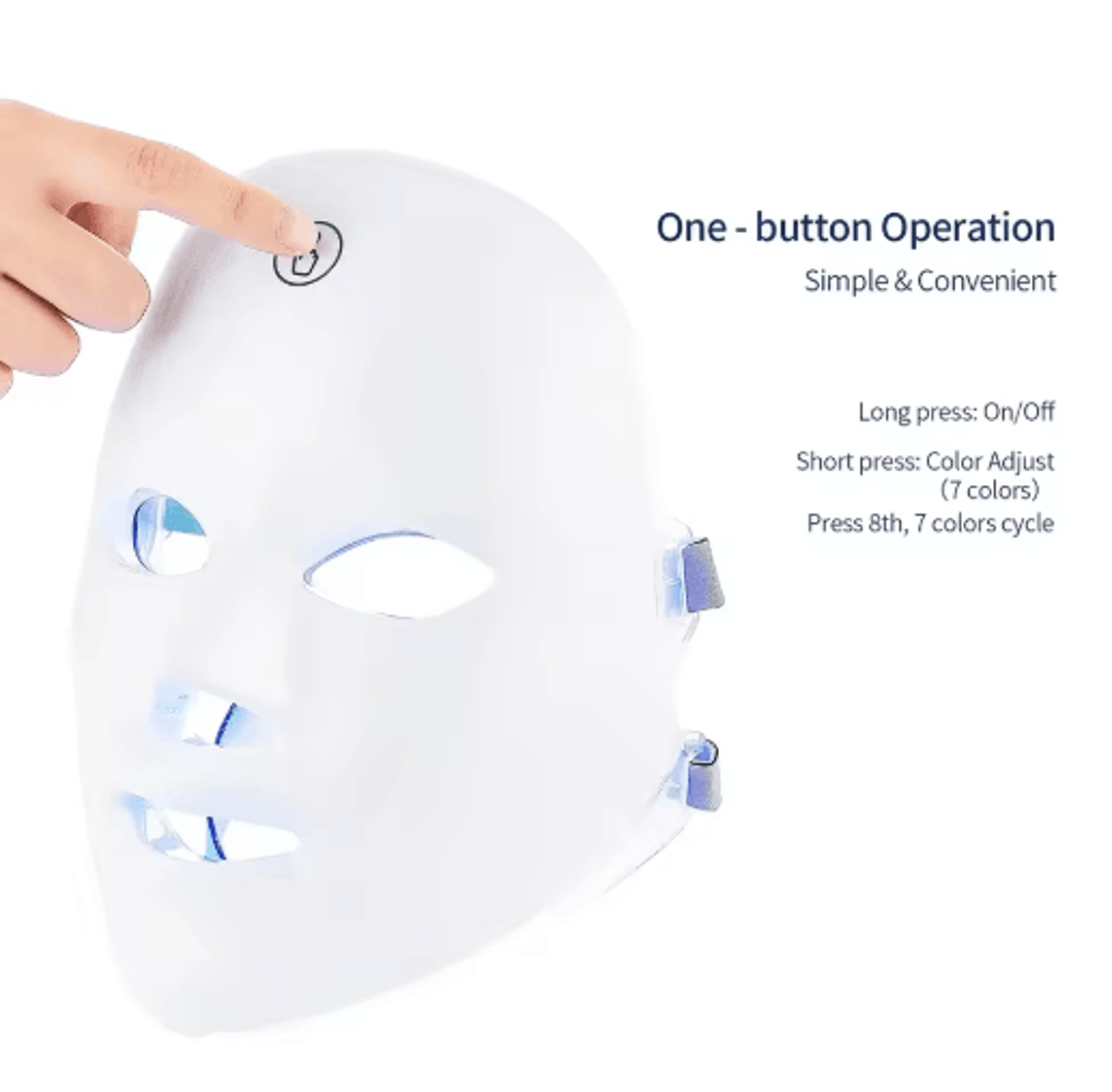 Foreverlily 7Color LED Face  Neck Beauty Mask  Light Therapy Skincare Device 6