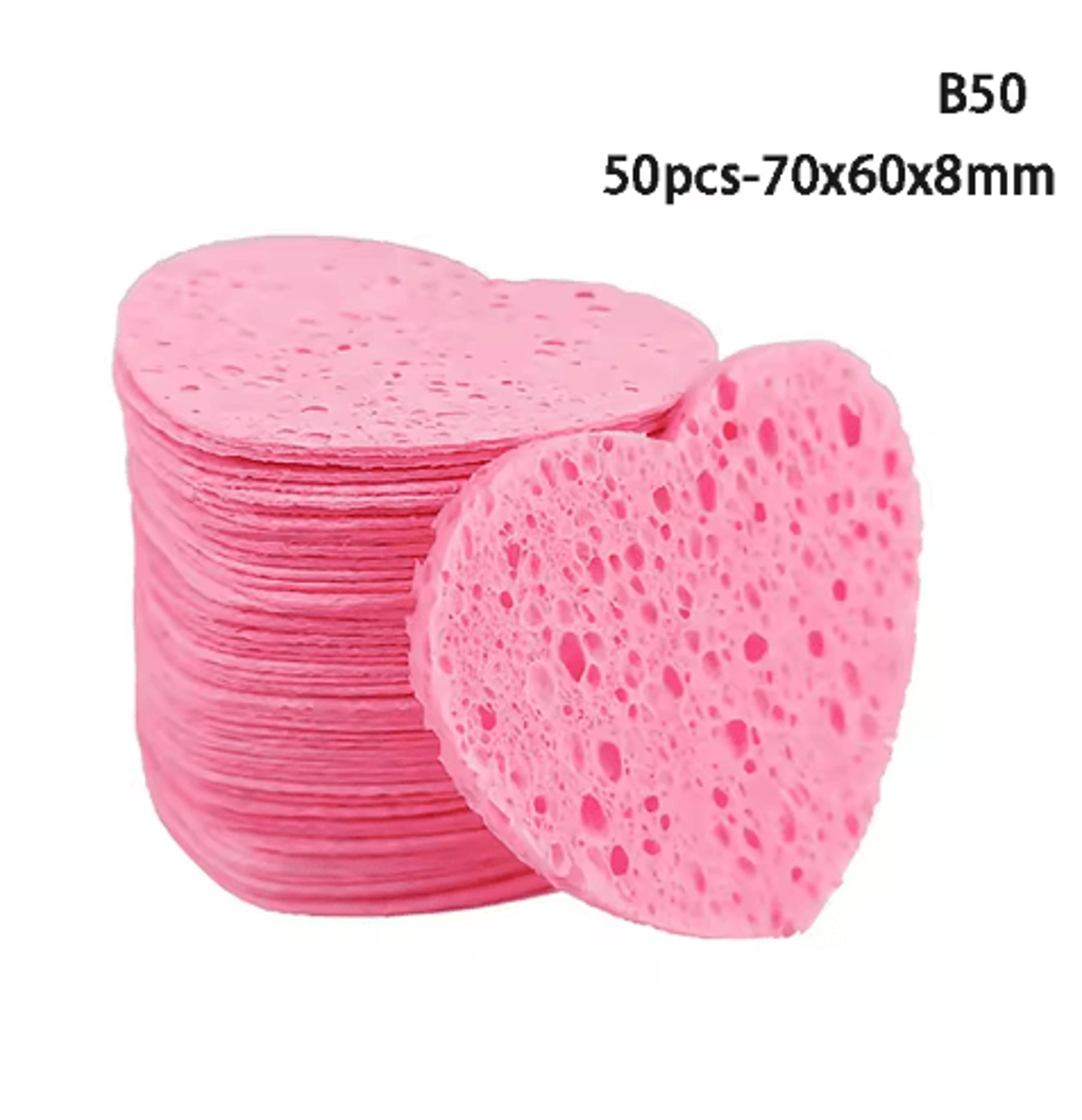 Heart Cellulose Facial Cleansing Sponge Set  Natural Wood Pulp Makeup Remover  Face Wash Sponge 1