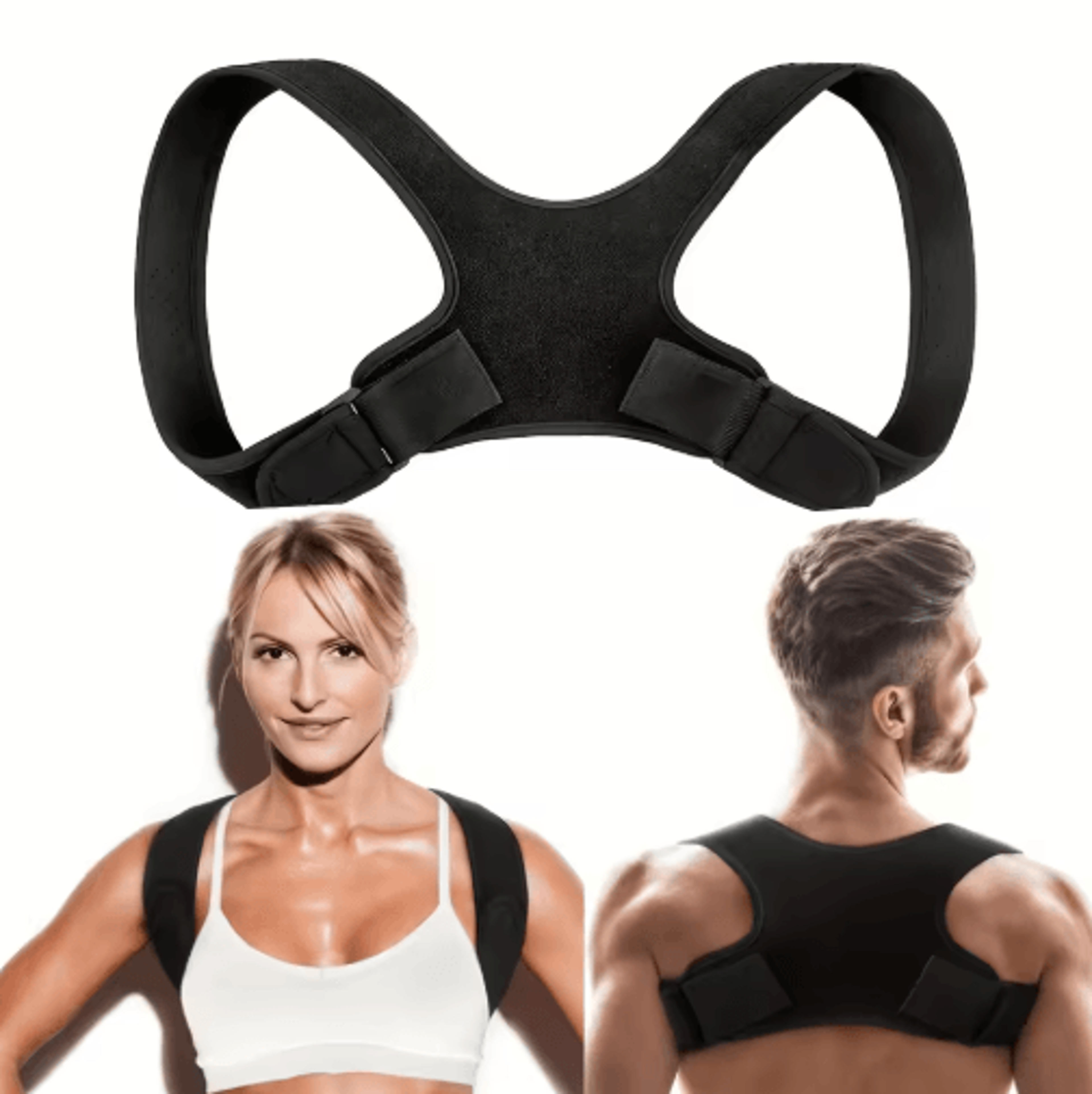 Adjustable Posture Corrector Back Support Belt  Breathable Ergonomic Brace 2