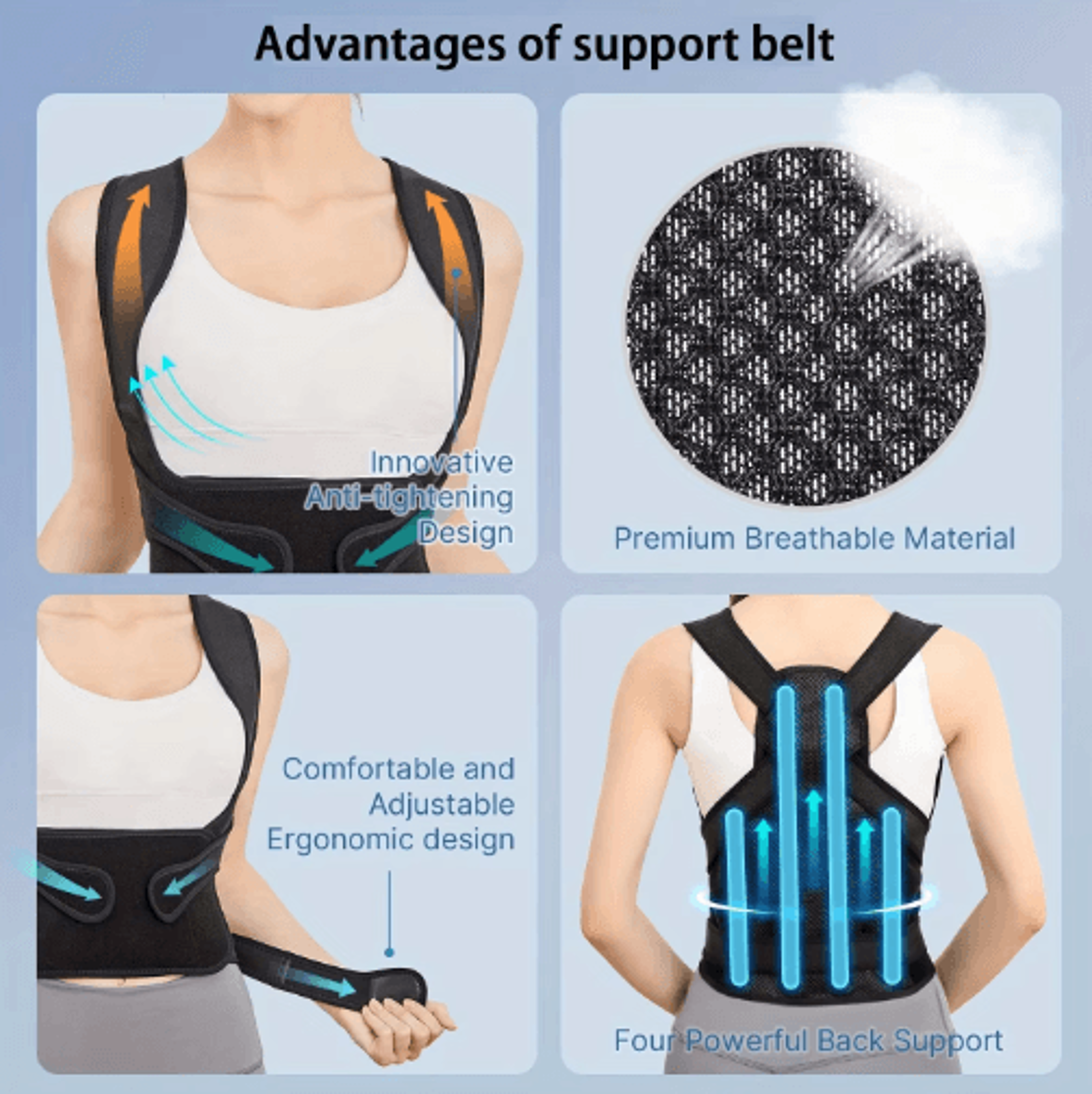 Back Brace  Posture Corrector  Adjustable Lightweight Support For Men  Women 4