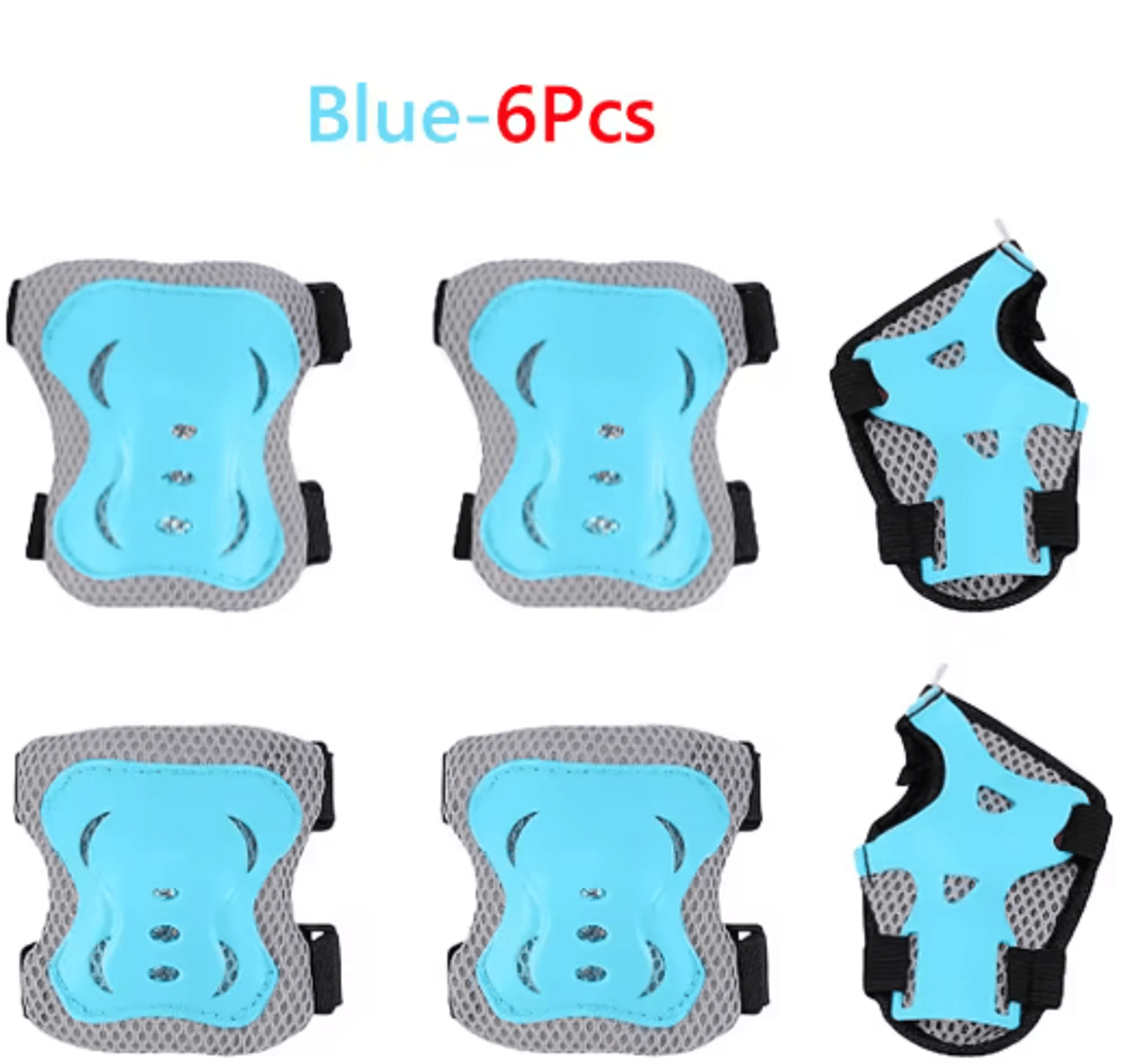 Kids 6in1 Protective Gear Set  Knee Pads Elbow Pads  Wrist Guards For Ages 37 7
