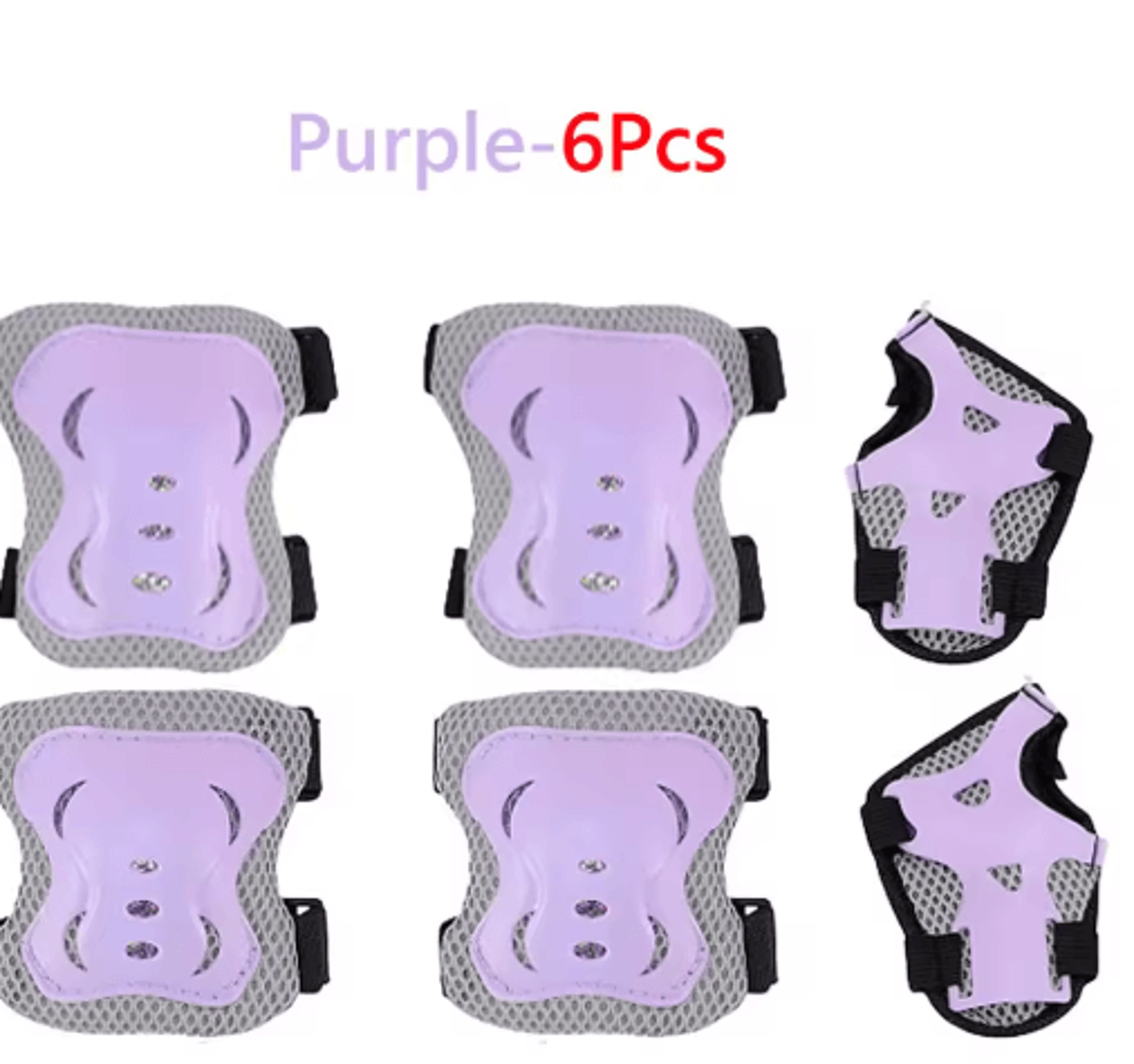 Kids 6in1 Protective Gear Set  Knee Pads Elbow Pads  Wrist Guards For Ages 37 8