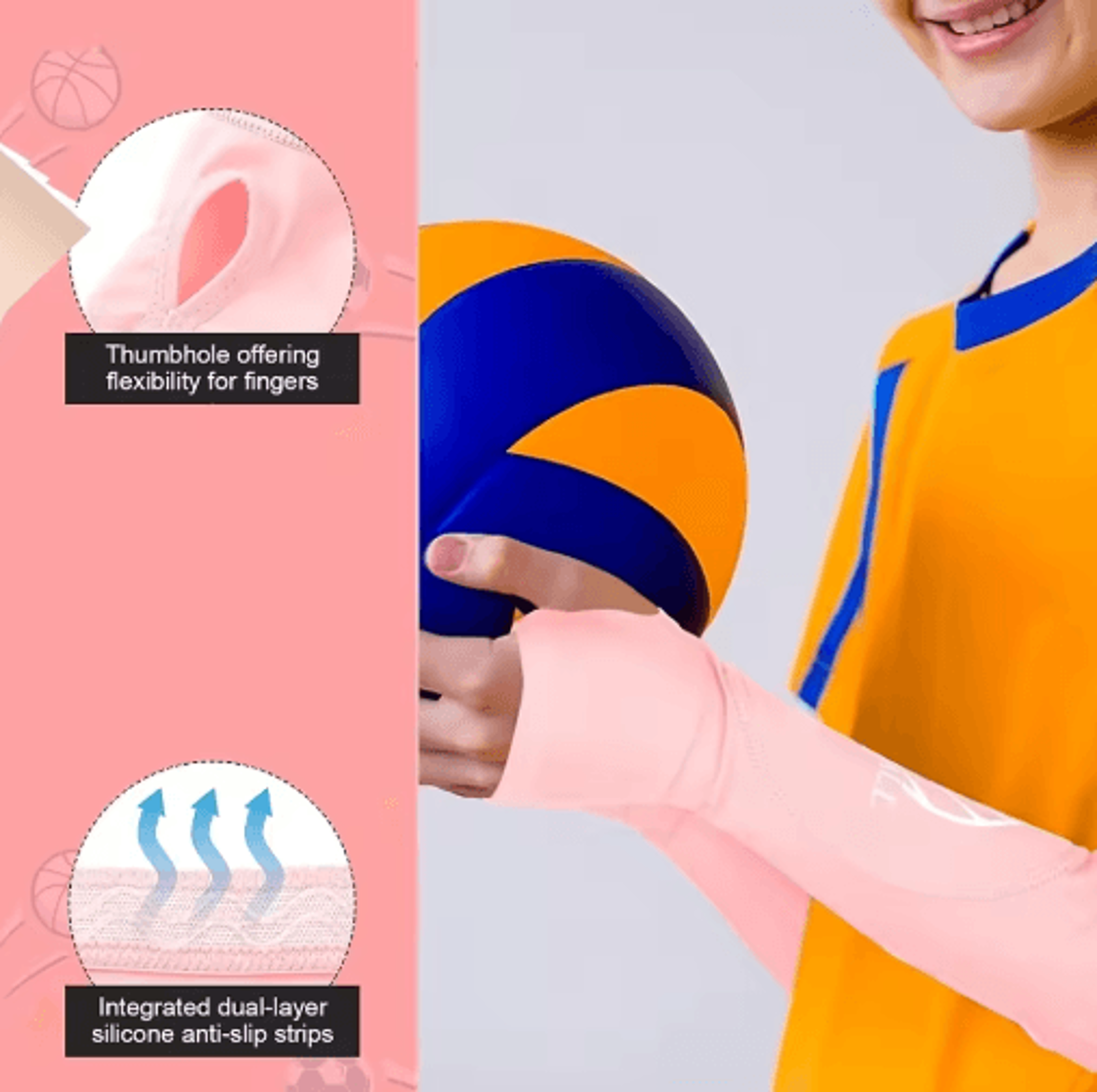 Girls Volleyball Arm Sleeves  Padded Passing Sleeves With Foam Protection For Youth 7