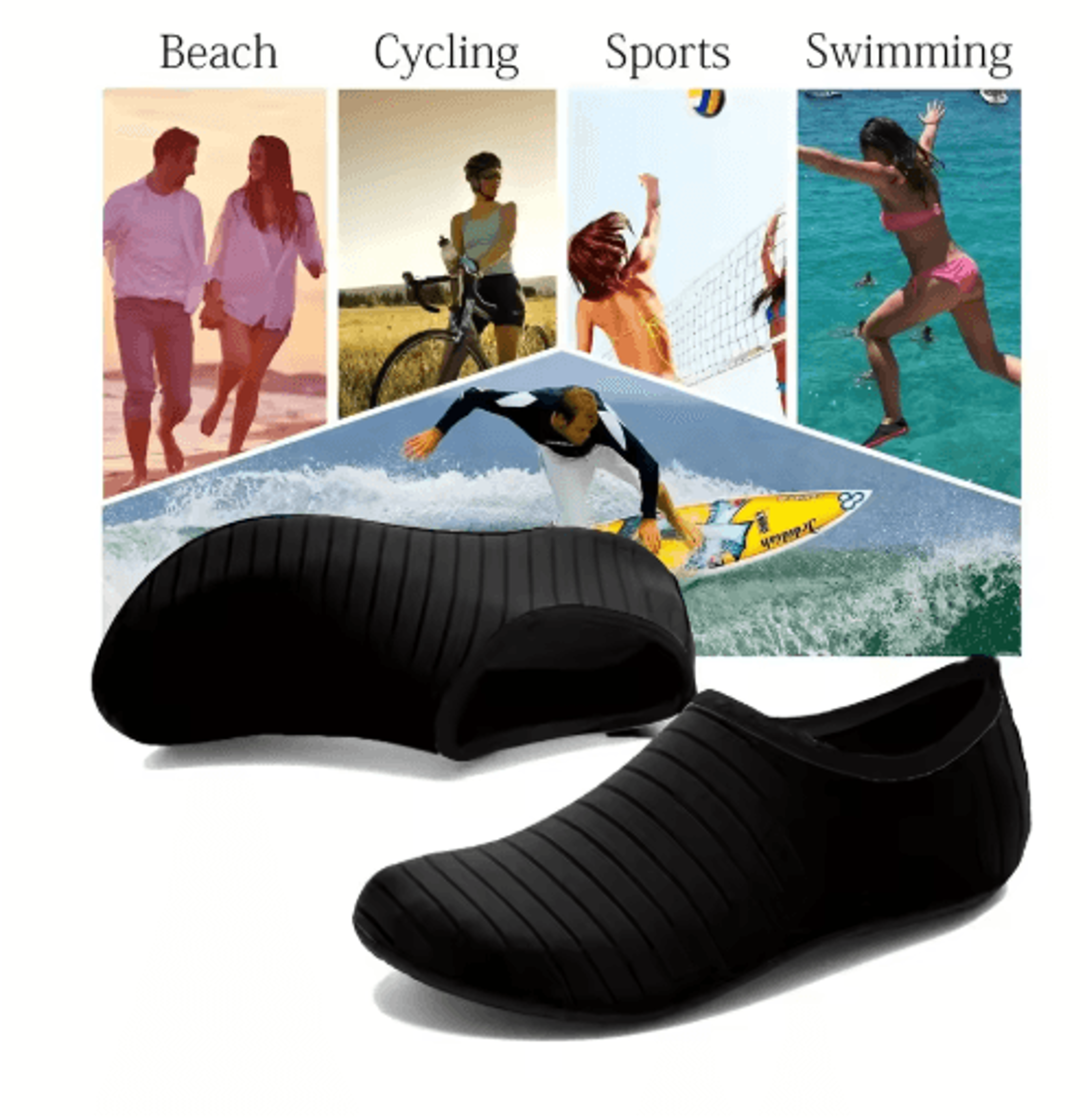 1 Pair Barefoot Water Shoes  QuickDry NonSlip Beach  Swim Shoes For Men And Women 9