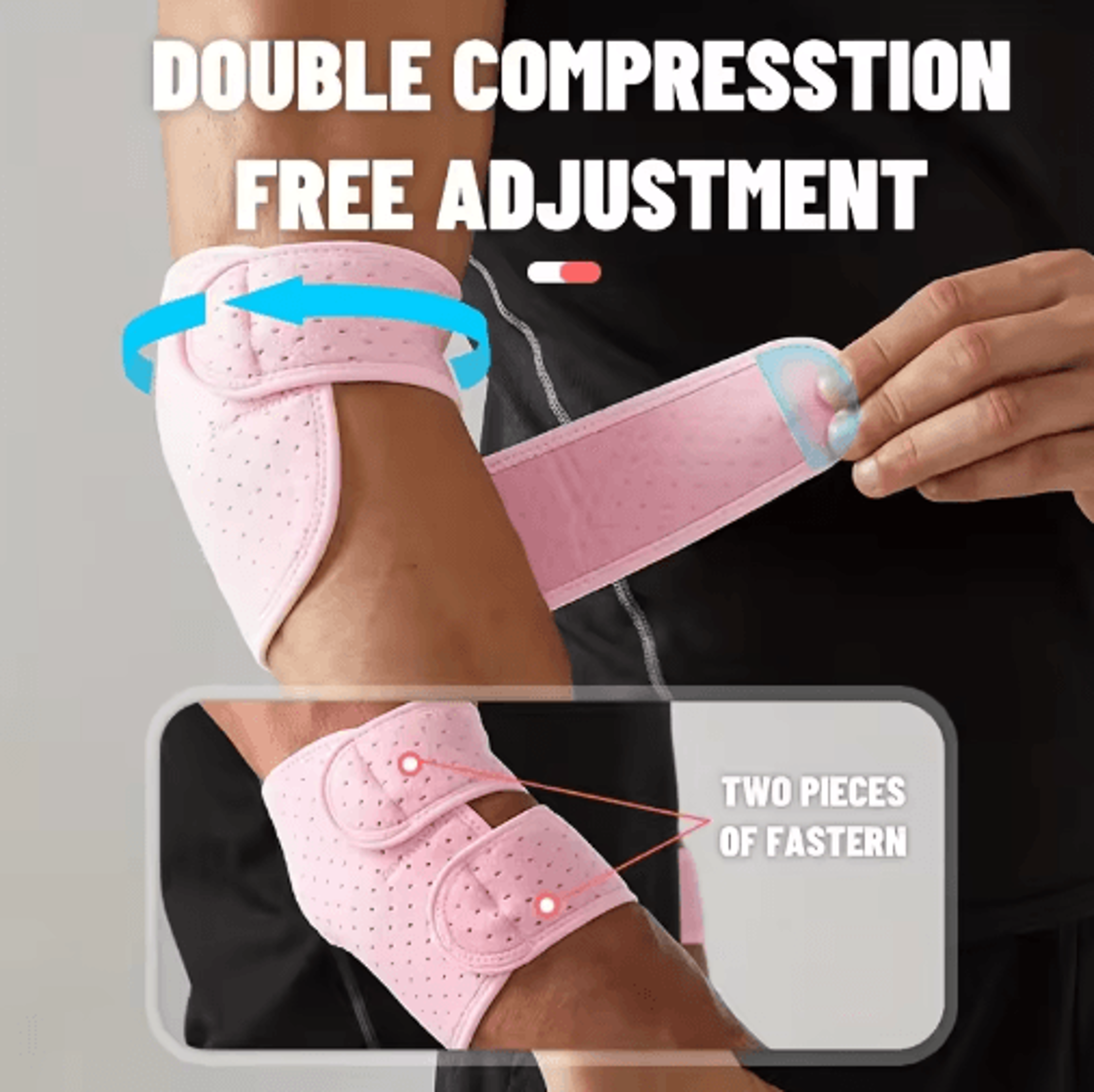 Adjustable Compression Elbow Brace  Breathable OpenDesign Support Sleeve For Sports  Daily Activiti 7