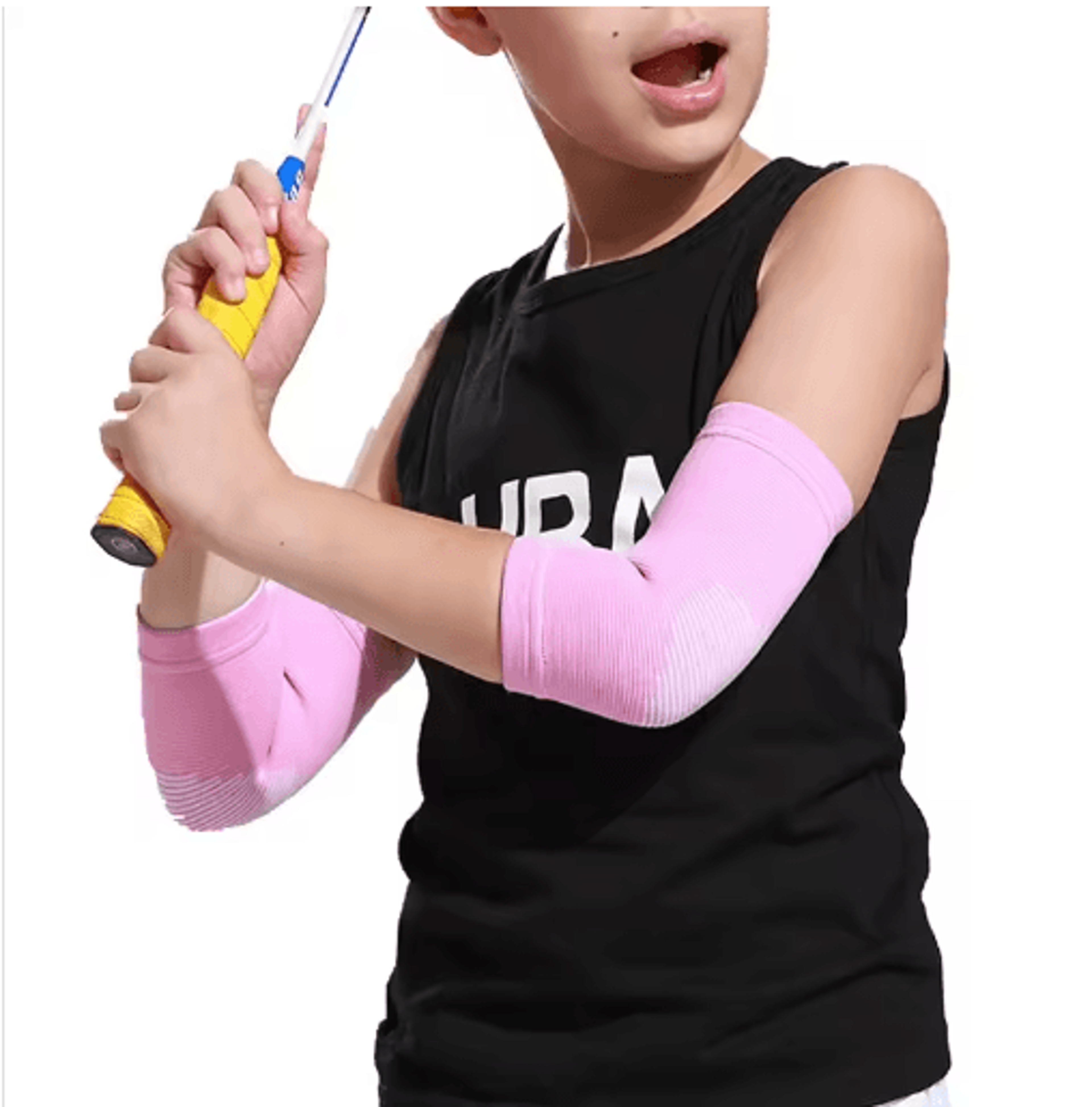 1 Pair Kids Knit Elbow Brace  Compression Arm Support Sleeves For Volleyball Tennis  Sports 9