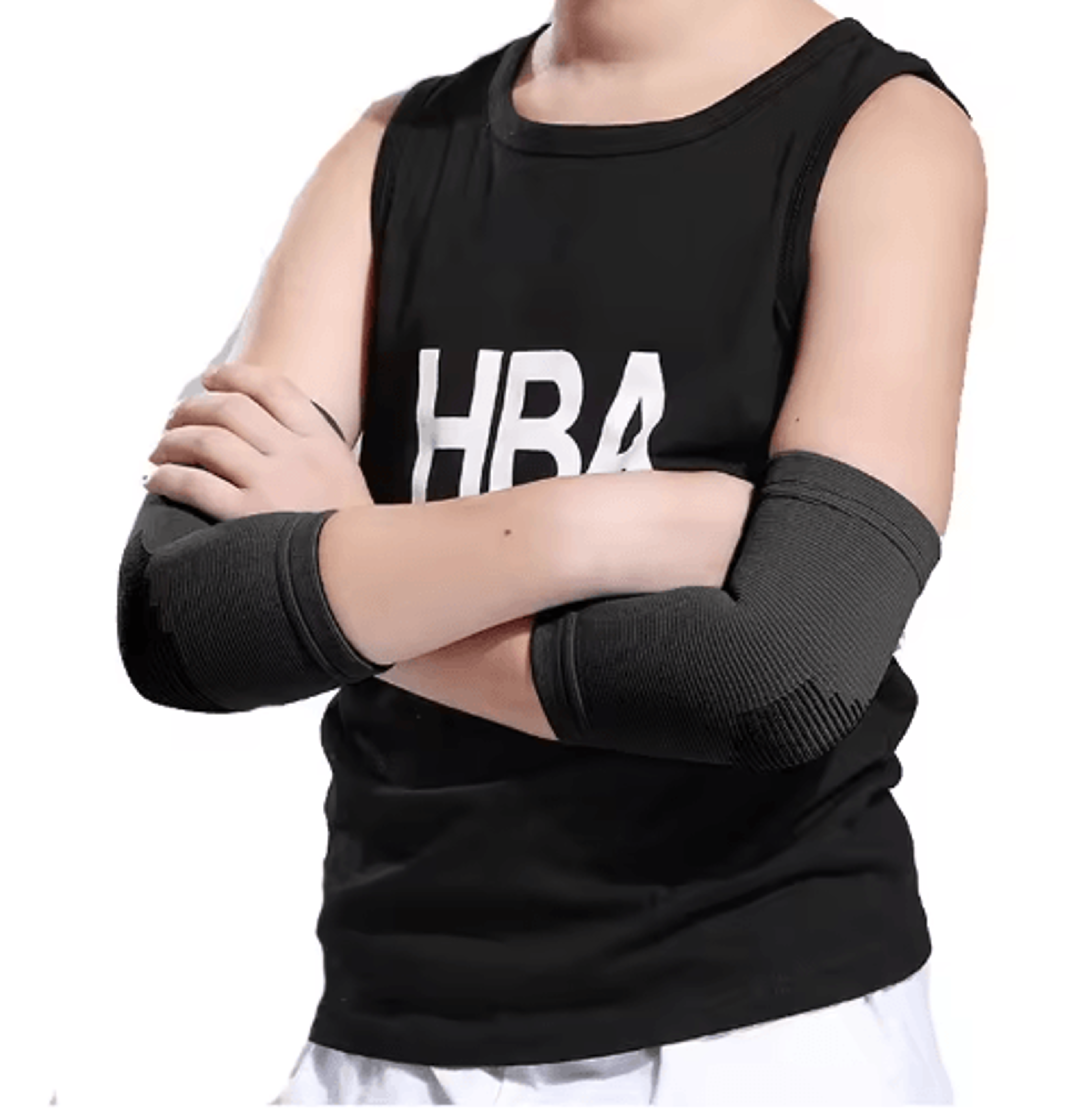 1 Pair Kids Knit Elbow Brace  Compression Arm Support Sleeves For Volleyball Tennis  Sports 10