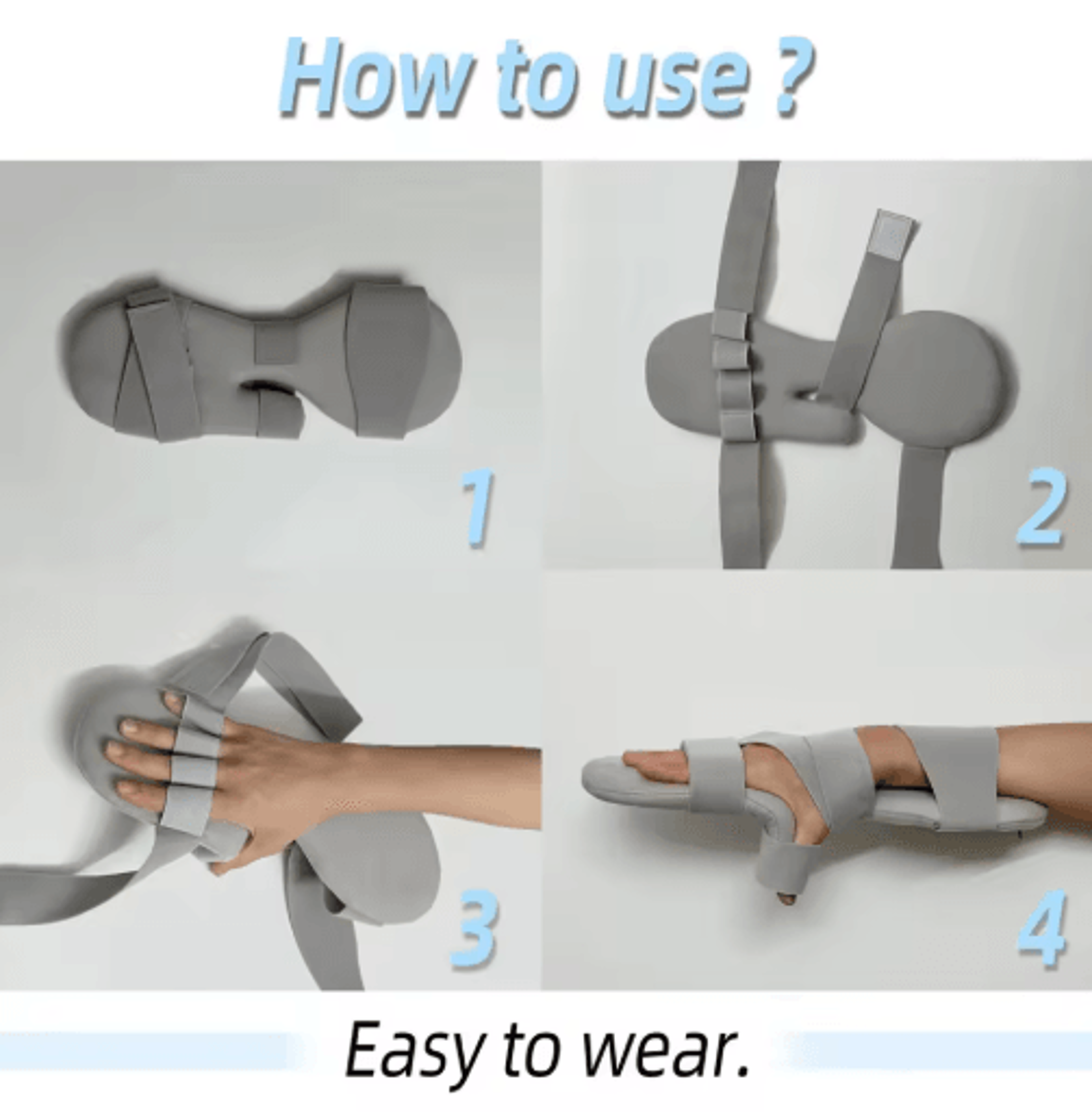 Rehabilitation Finger Separator Board  Adjustable Hand  Finger Straightening Support 3