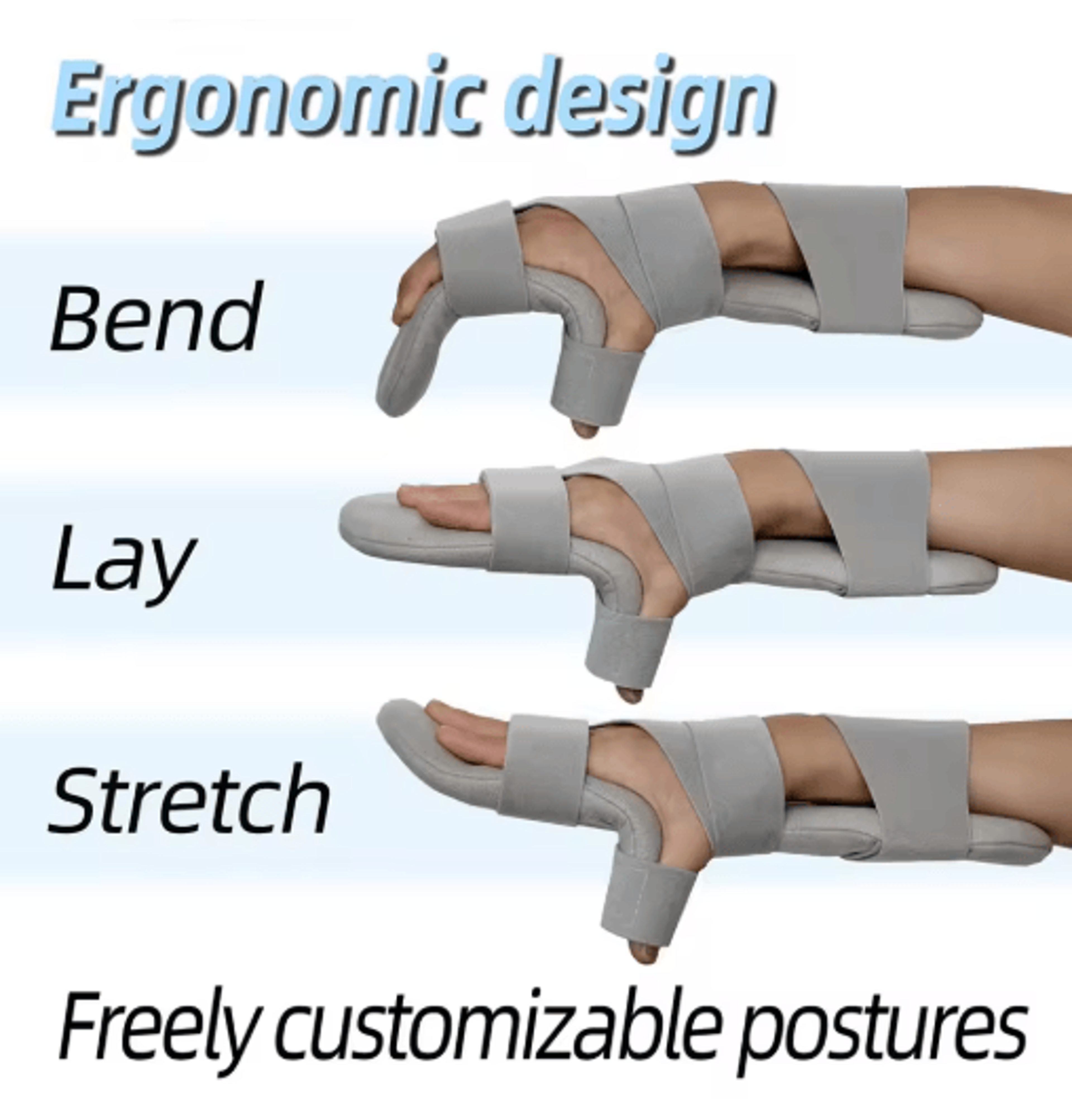 Rehabilitation Finger Separator Board  Adjustable Hand  Finger Straightening Support 7