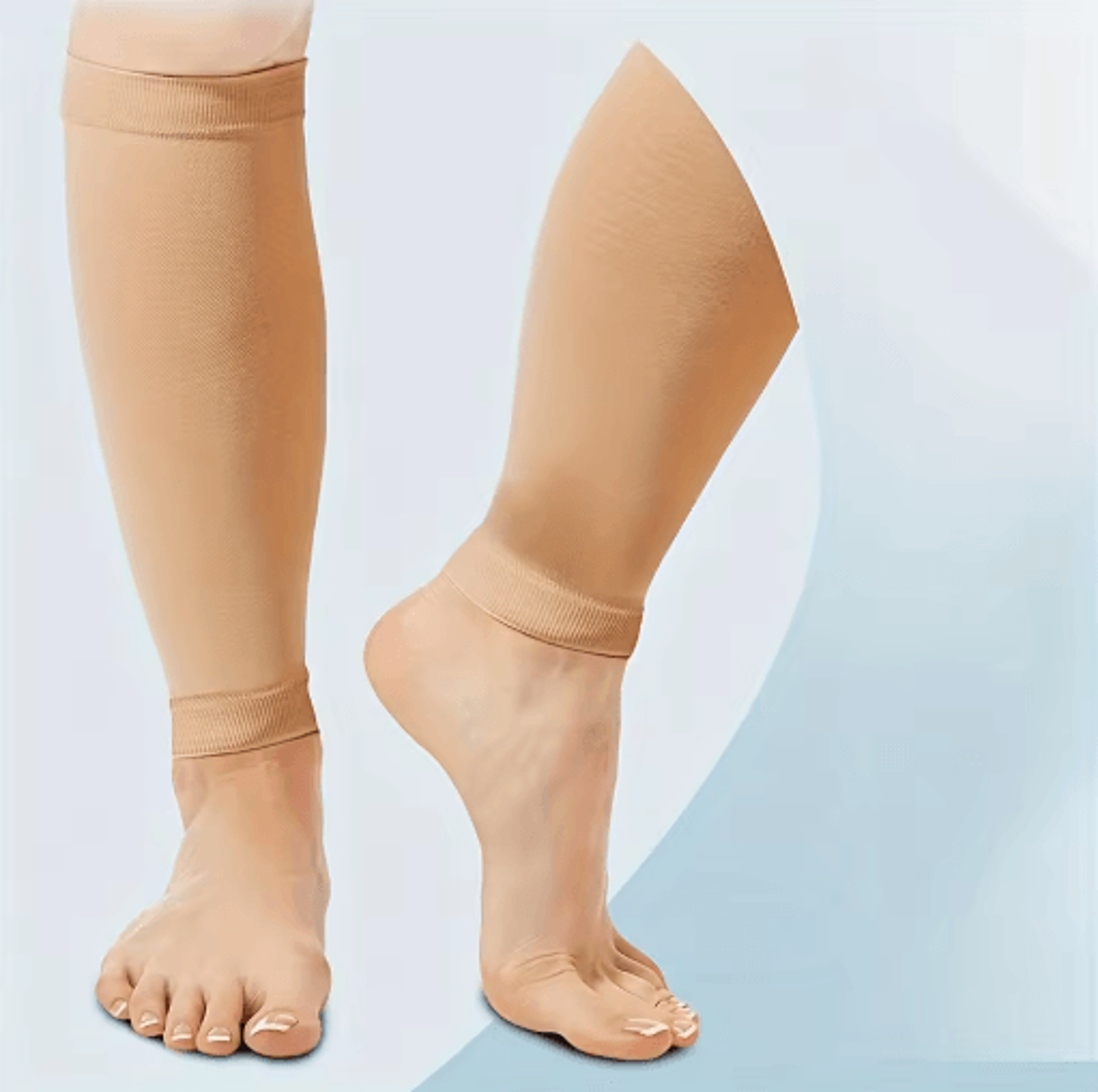 1 Pair Elastic Compression Calf Sleeves  Segmented Pressure Support Socks For Sports  Travel 5