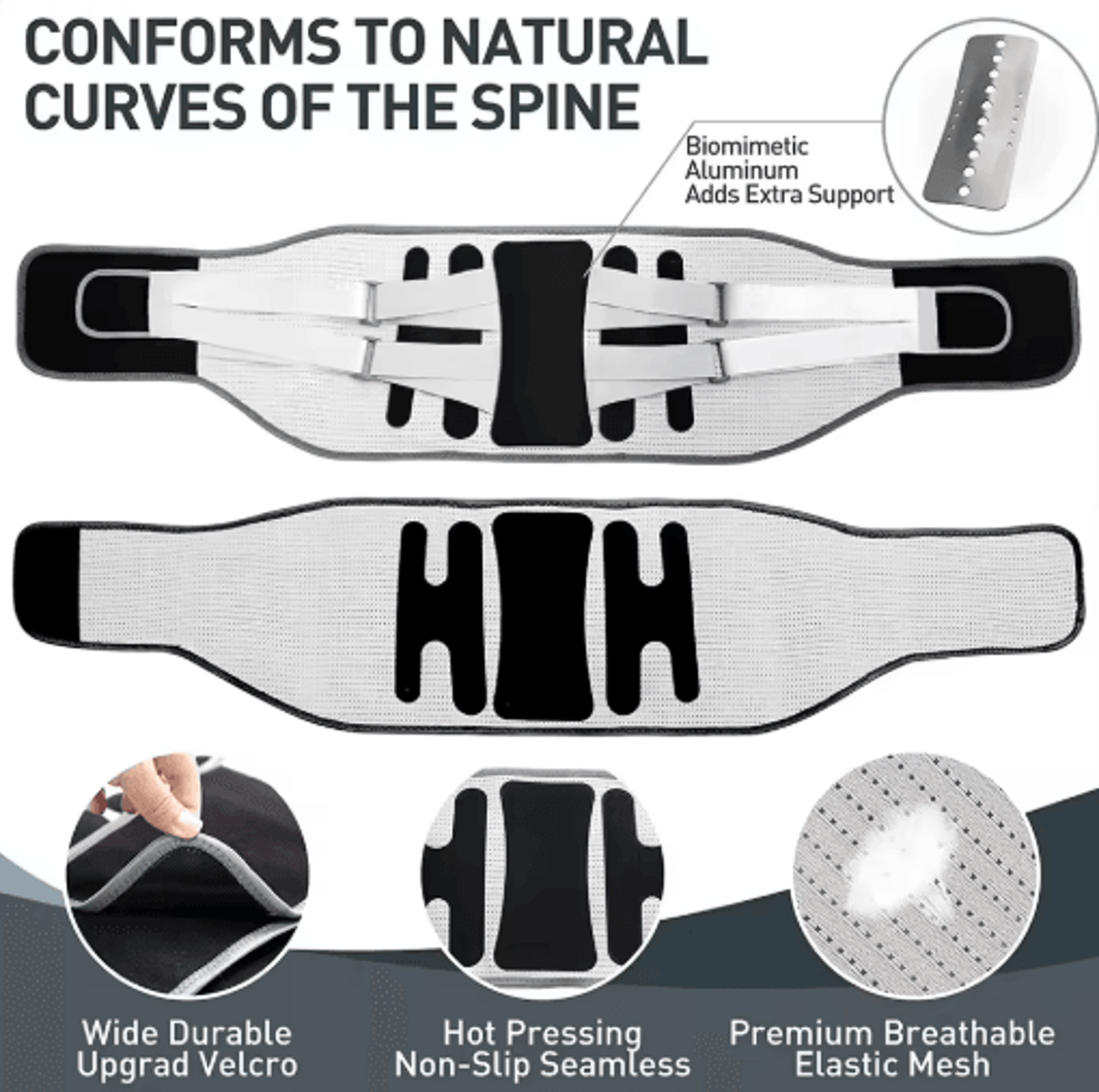 Lumbar Support Belt Back Brace Spine Decompression Brace Lower Back Support Posture Support Belt 6