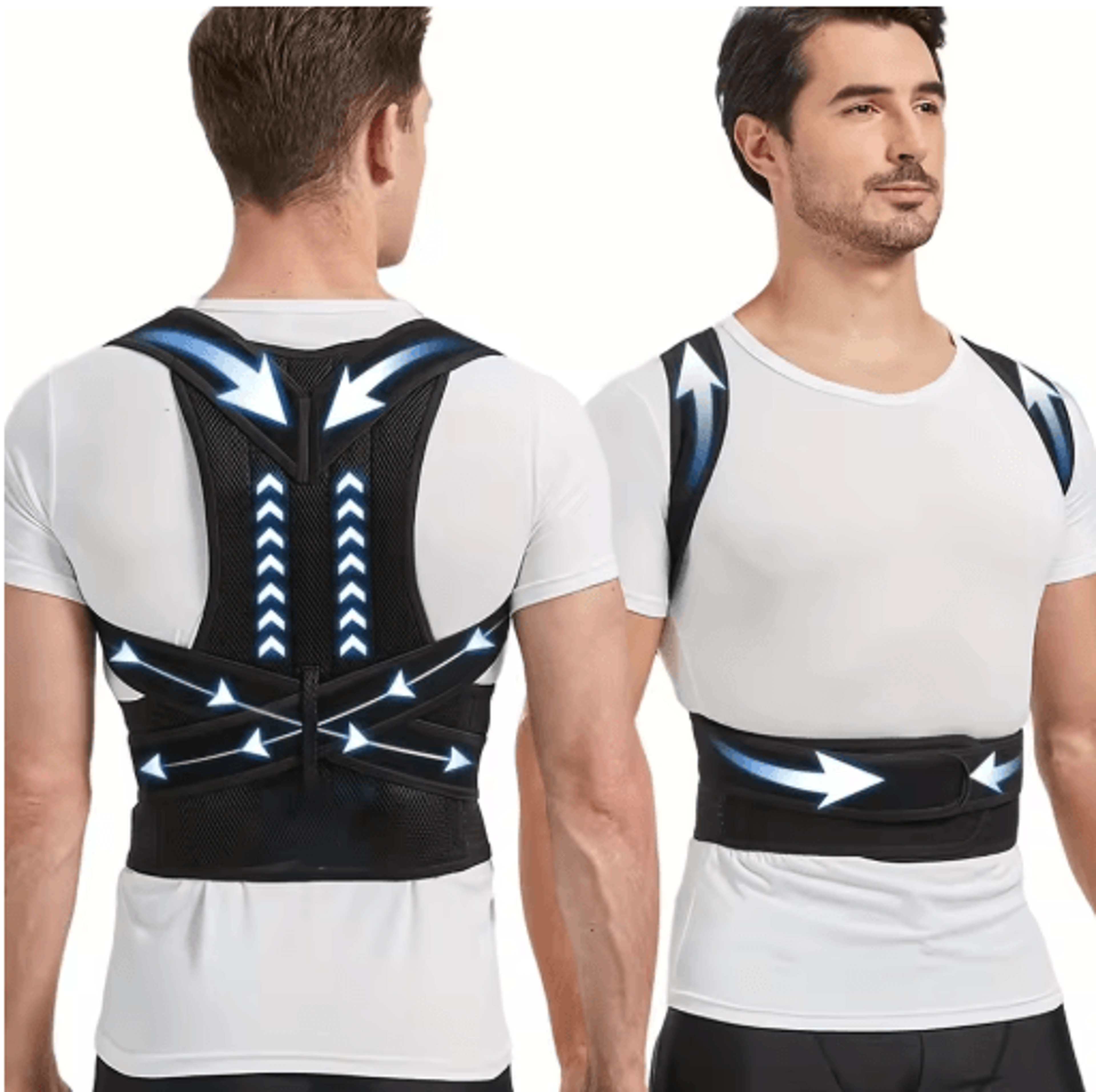 Adjustable Back Brace  Posture Corrector  Upper Back Support For Men  Women 1