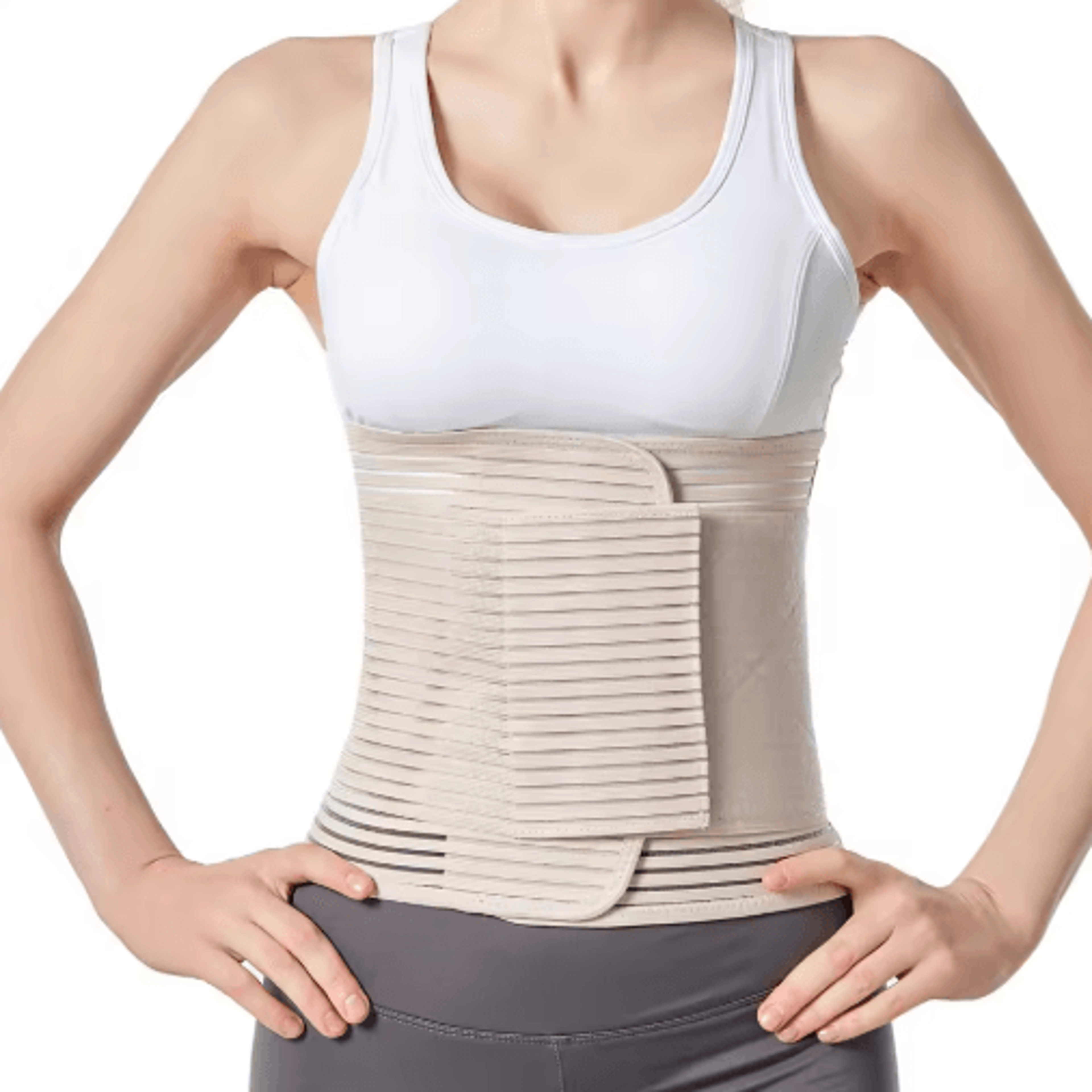 Adjustable Abdominal Binder Compression Wrap  Breathable Belly Support Belt For Men  Women 1
