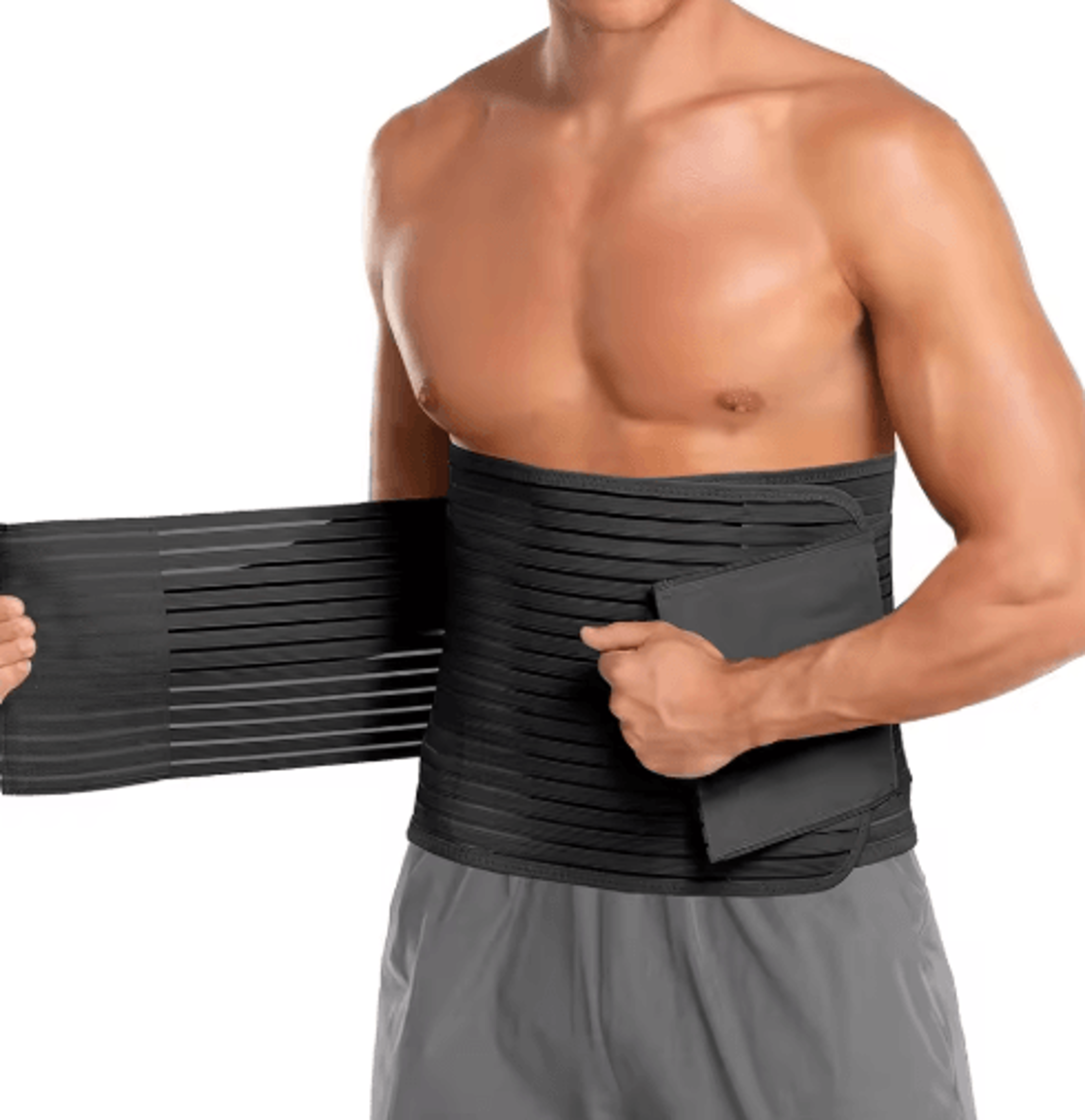 Adjustable Abdominal Binder Compression Wrap  Breathable Belly Support Belt For Men  Women 2