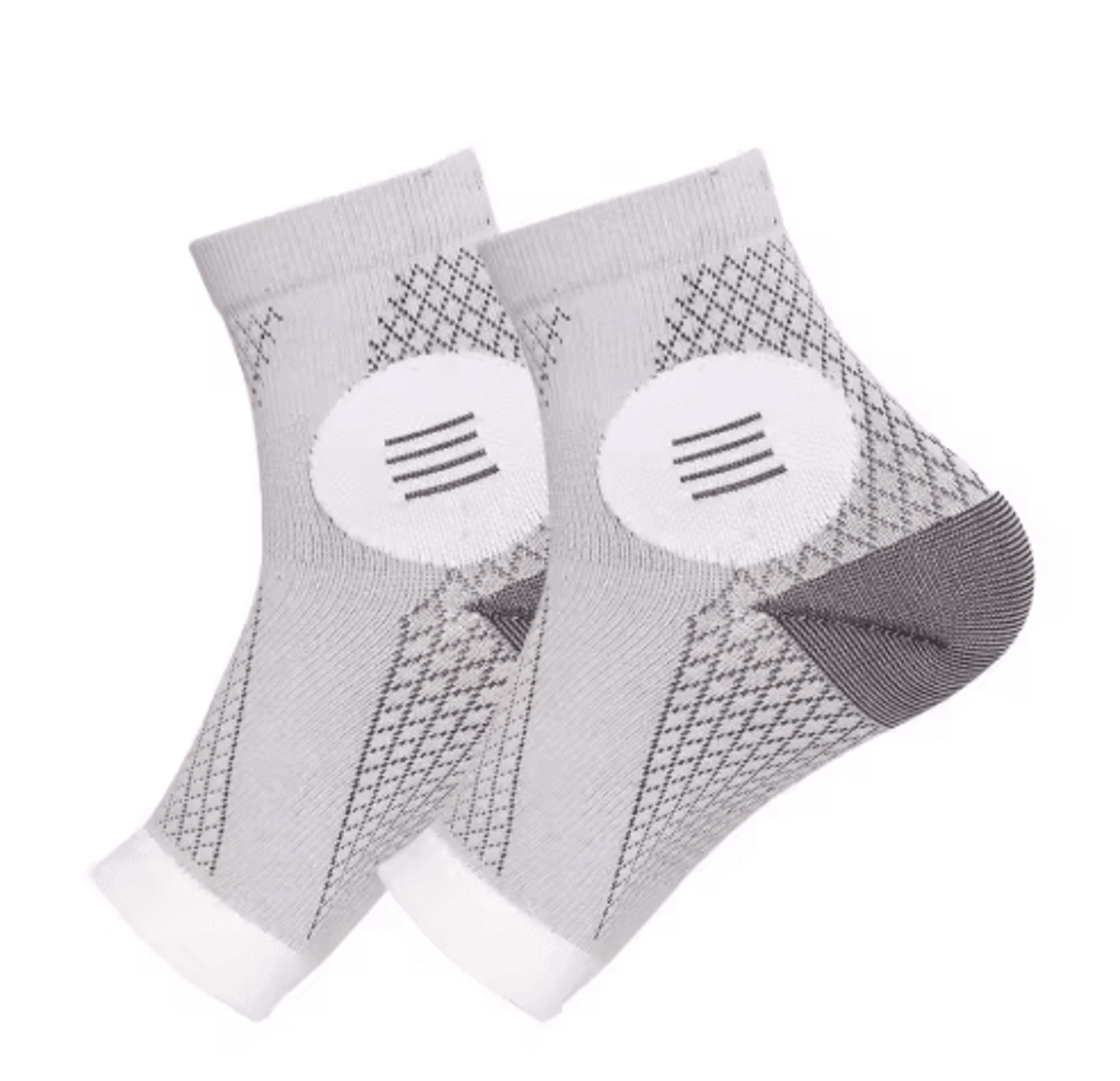 1 Pair Breathable Compression Foot Sleeves  Lightweight Arch Support Socks For Men  Women 2