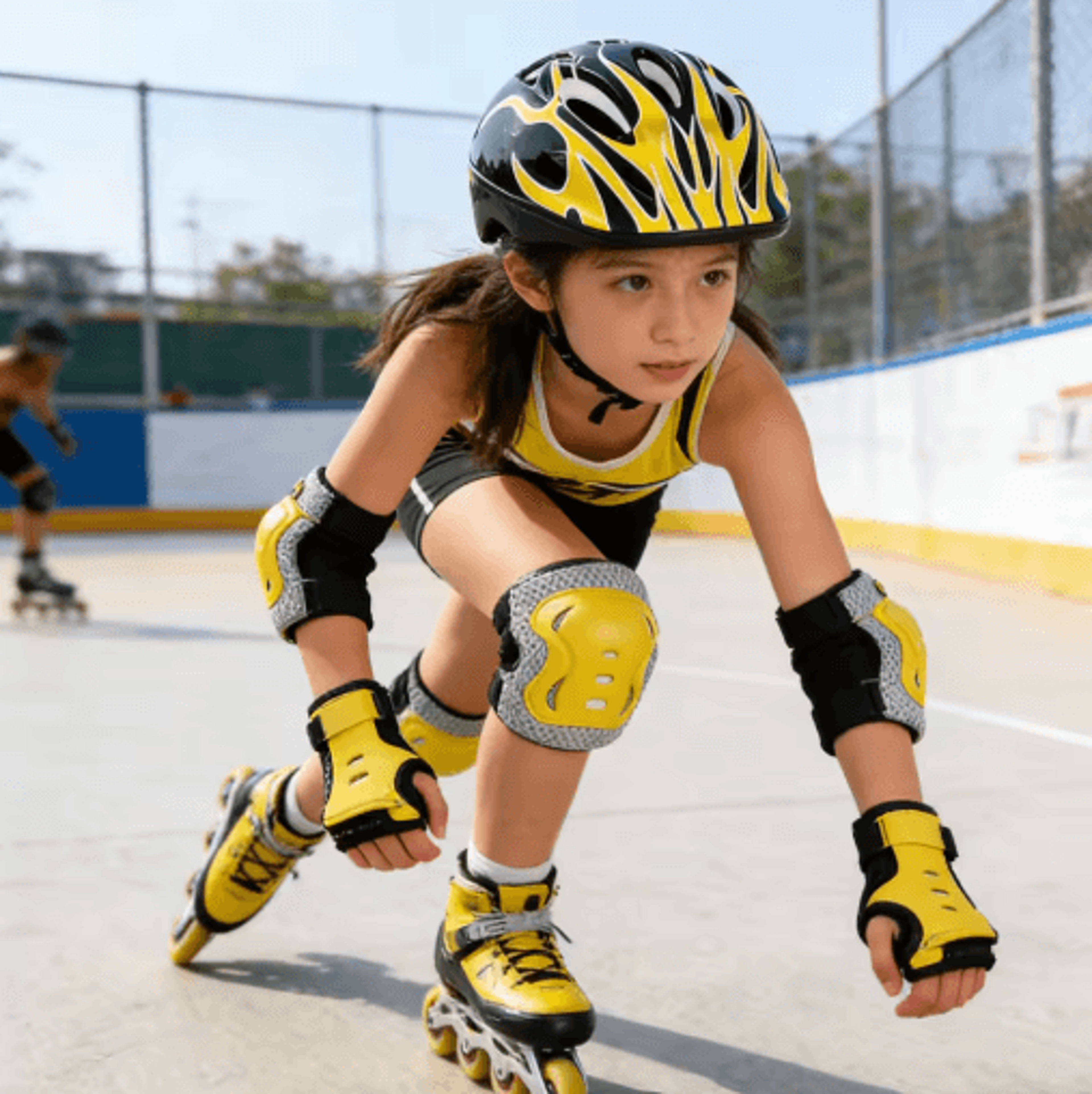 Kids Protective Gear Skateboard Helmet Set Skating Pads Kids Safety Gear Roller Skating Protective  6