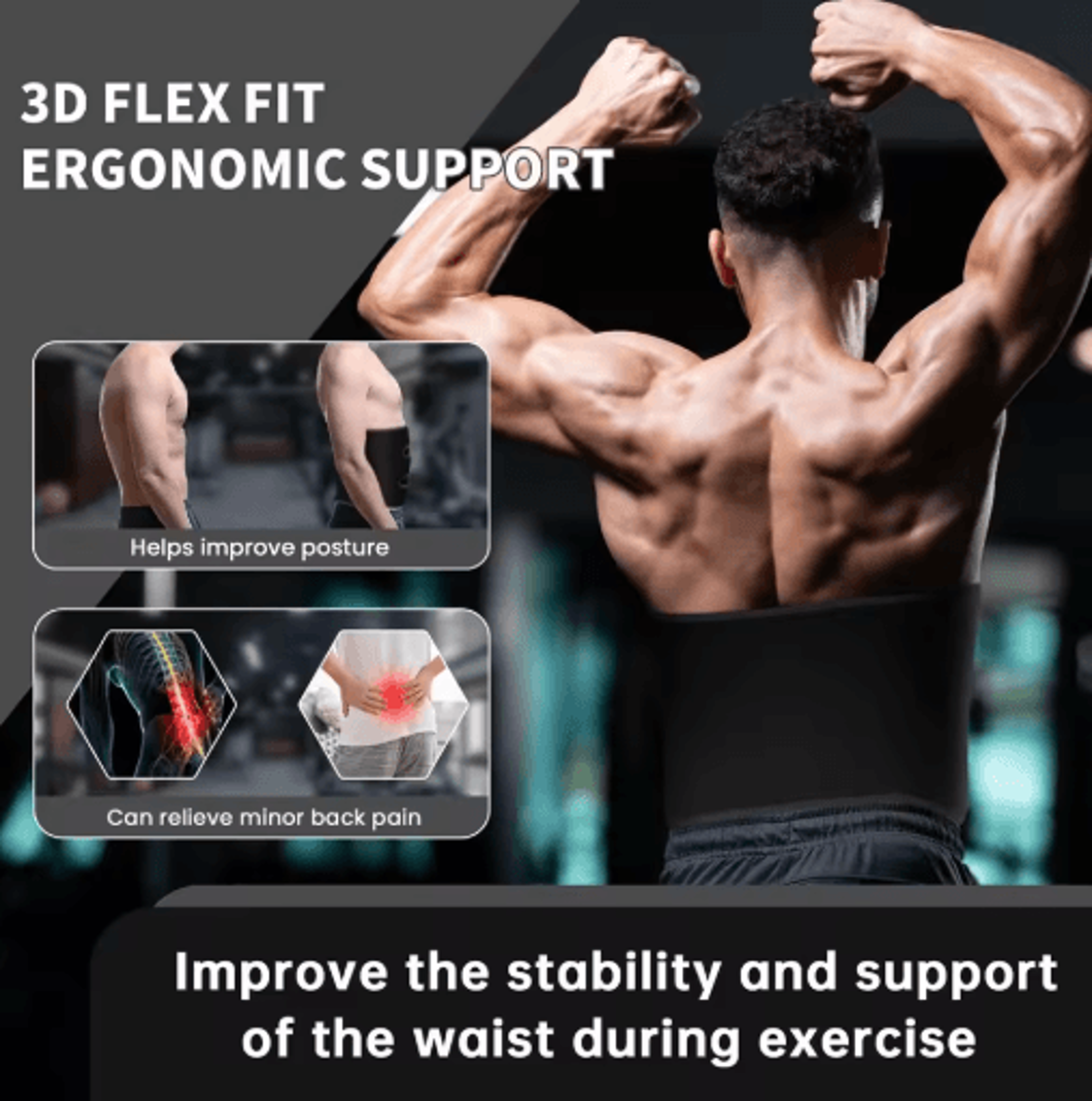 Waist Trimmer Belt Sweat Waist Trainer Waist Trainer Belt Compression Waist Wrap Fitness Waist Belt 5