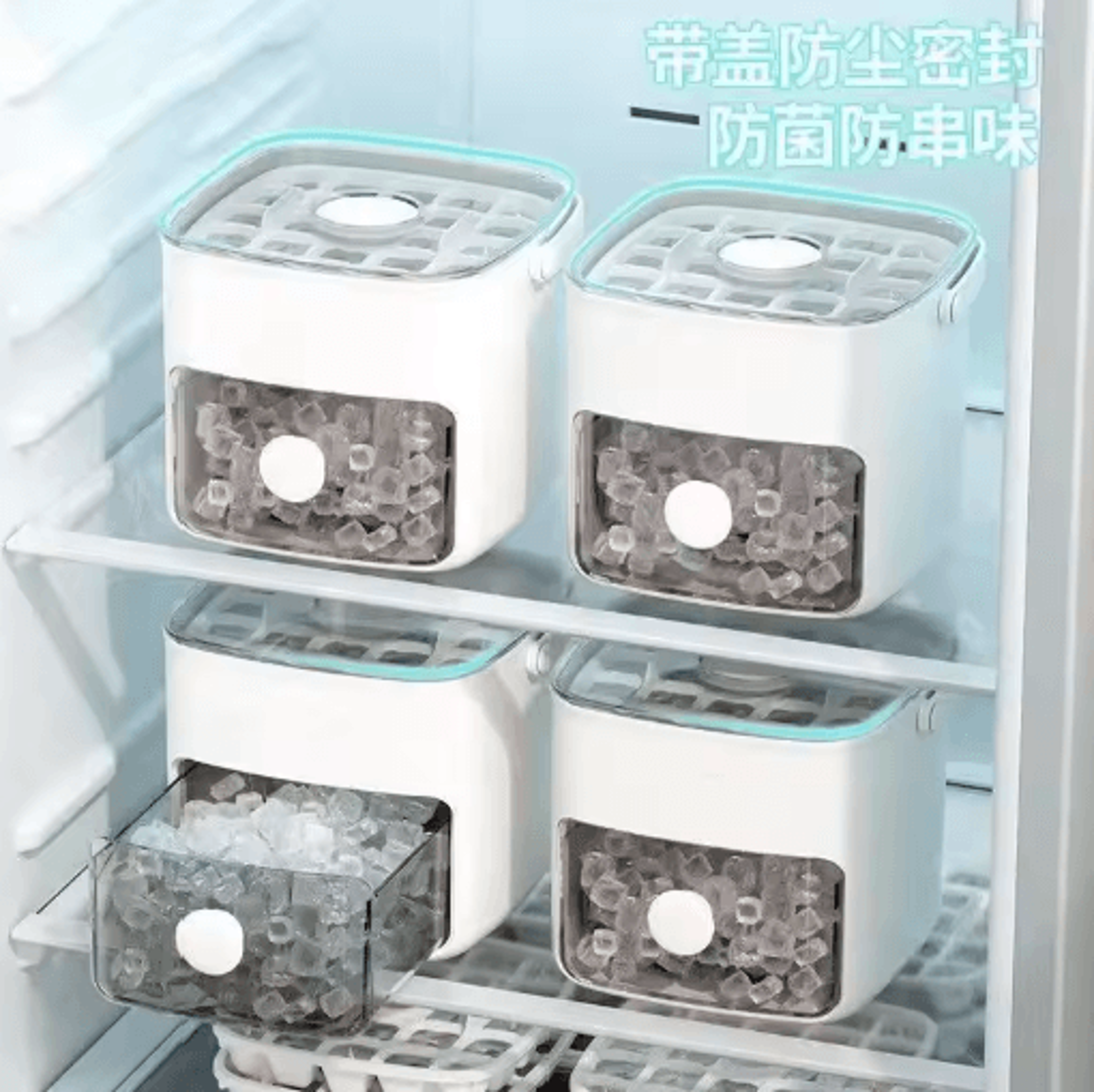 48grid Ice Cube Tray Ice Cube Tray With Storage Foodgrade Ice Tray Doublelayer Ice Maker Easyreleas 3