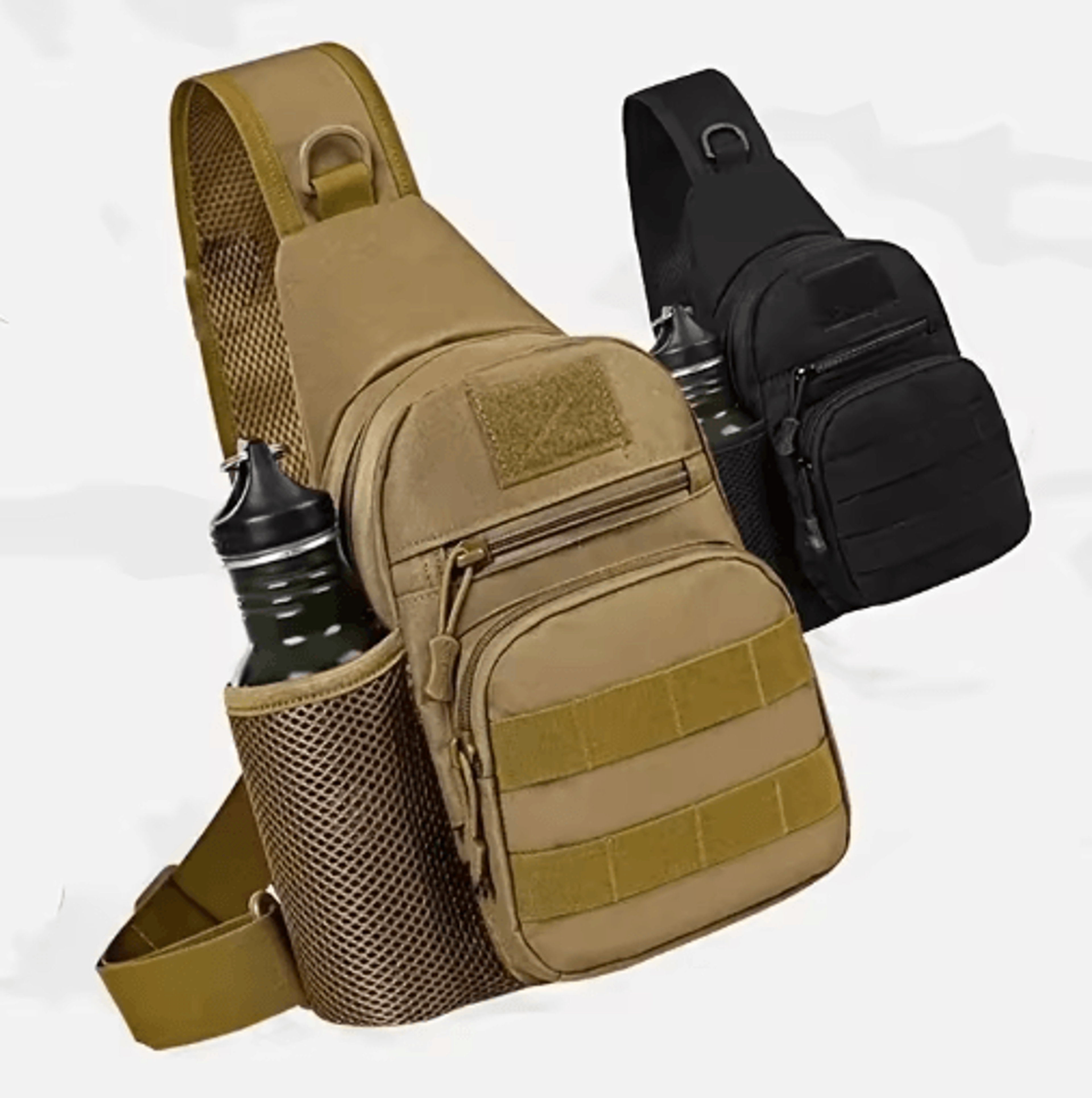 Tactical MOLLE Sling Bag  Nylon Outdoor Chest Pack For Hiking  Travel 9