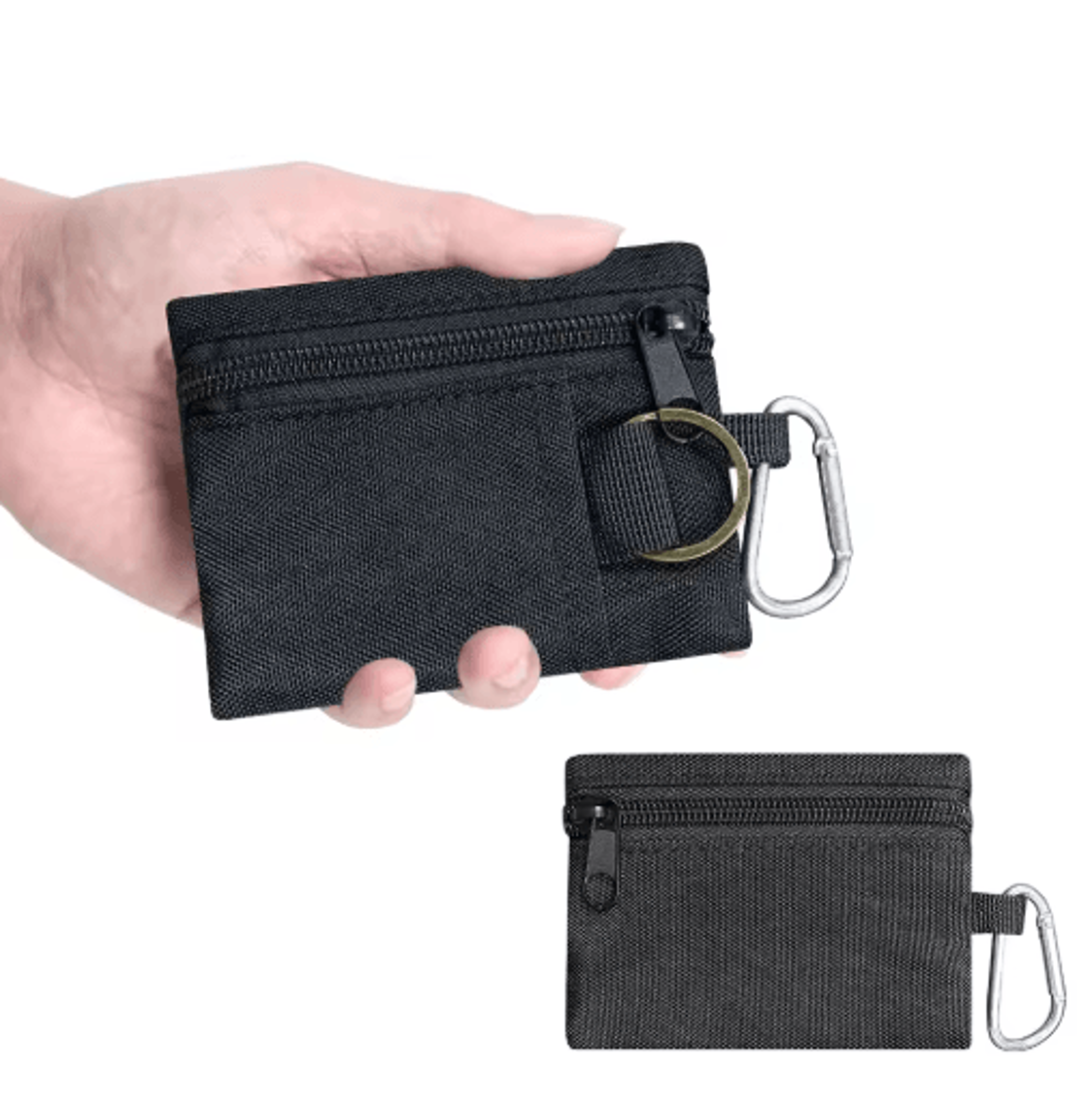 EDC Wallet MOLLE Pouch Mini Tactical Wallet Zipper Utility Pouch Key Card Holder 8