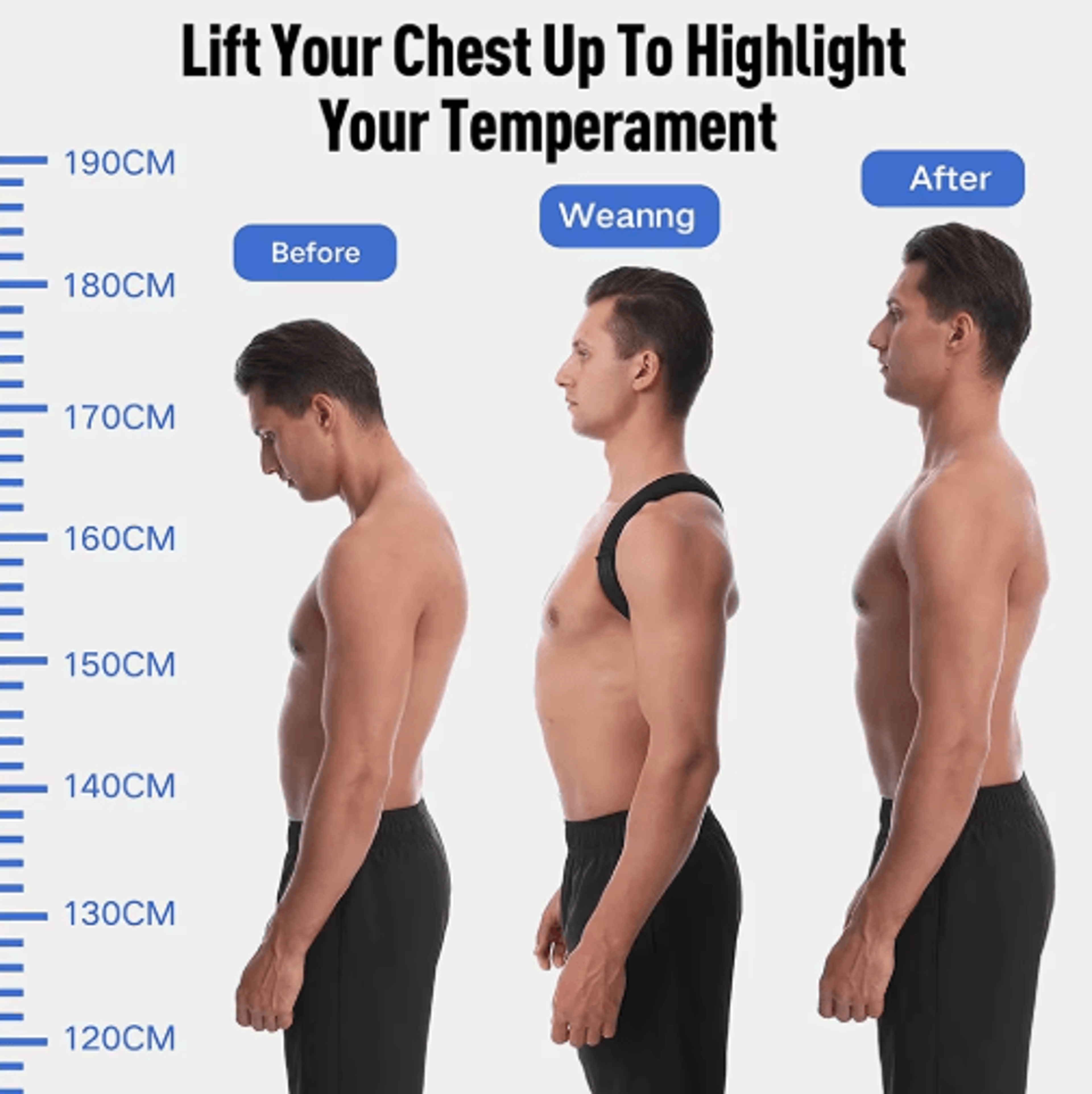 Adjustable Upper Back Posture Support Belt  Clavicle And Shoulder Brace For Home Office  Sports 6