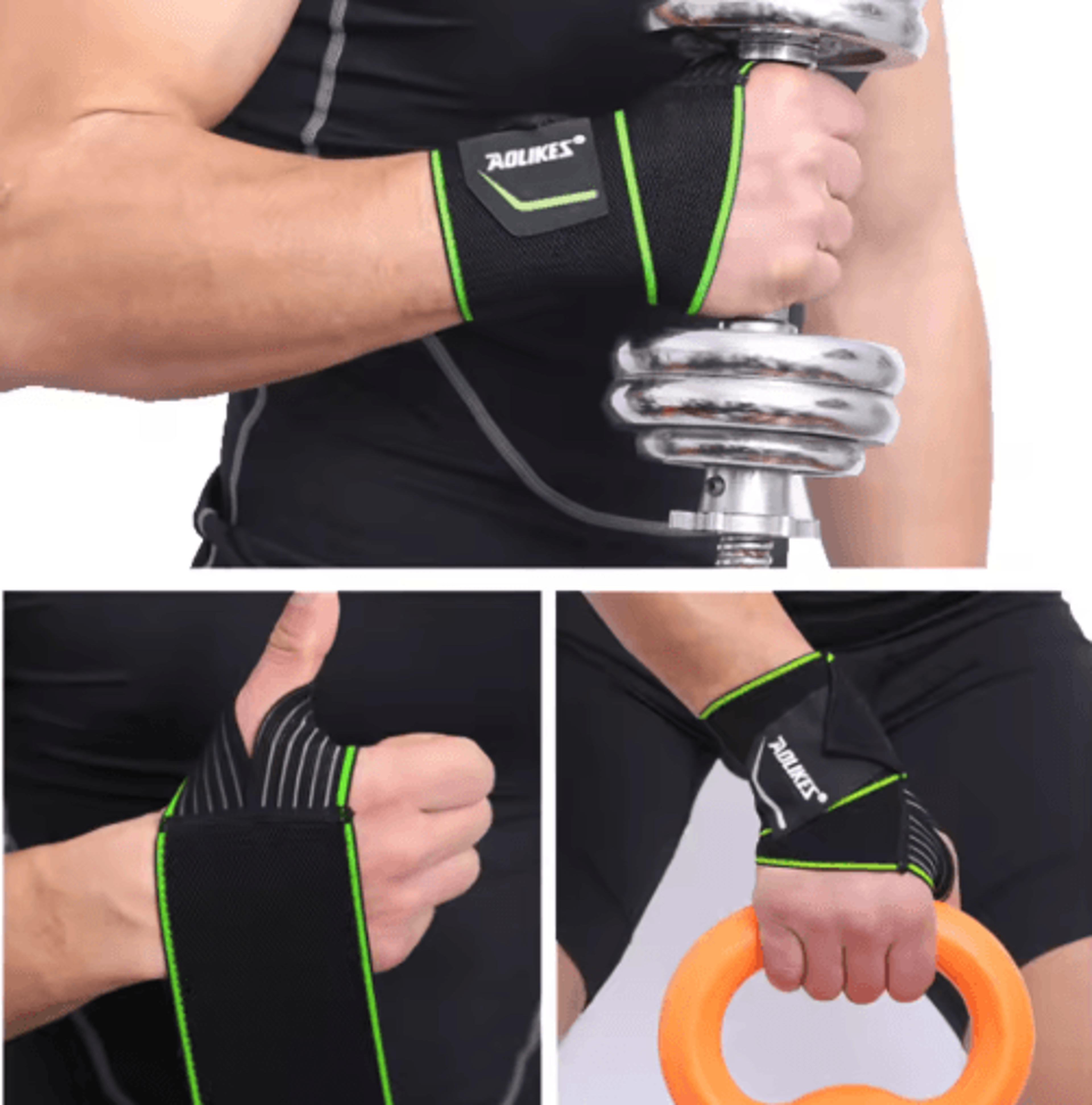 AOLIKES Wrist Brace With Thumb Support  Wrist Compression Straps For Weightlifting Gymnastics Fitne 6
