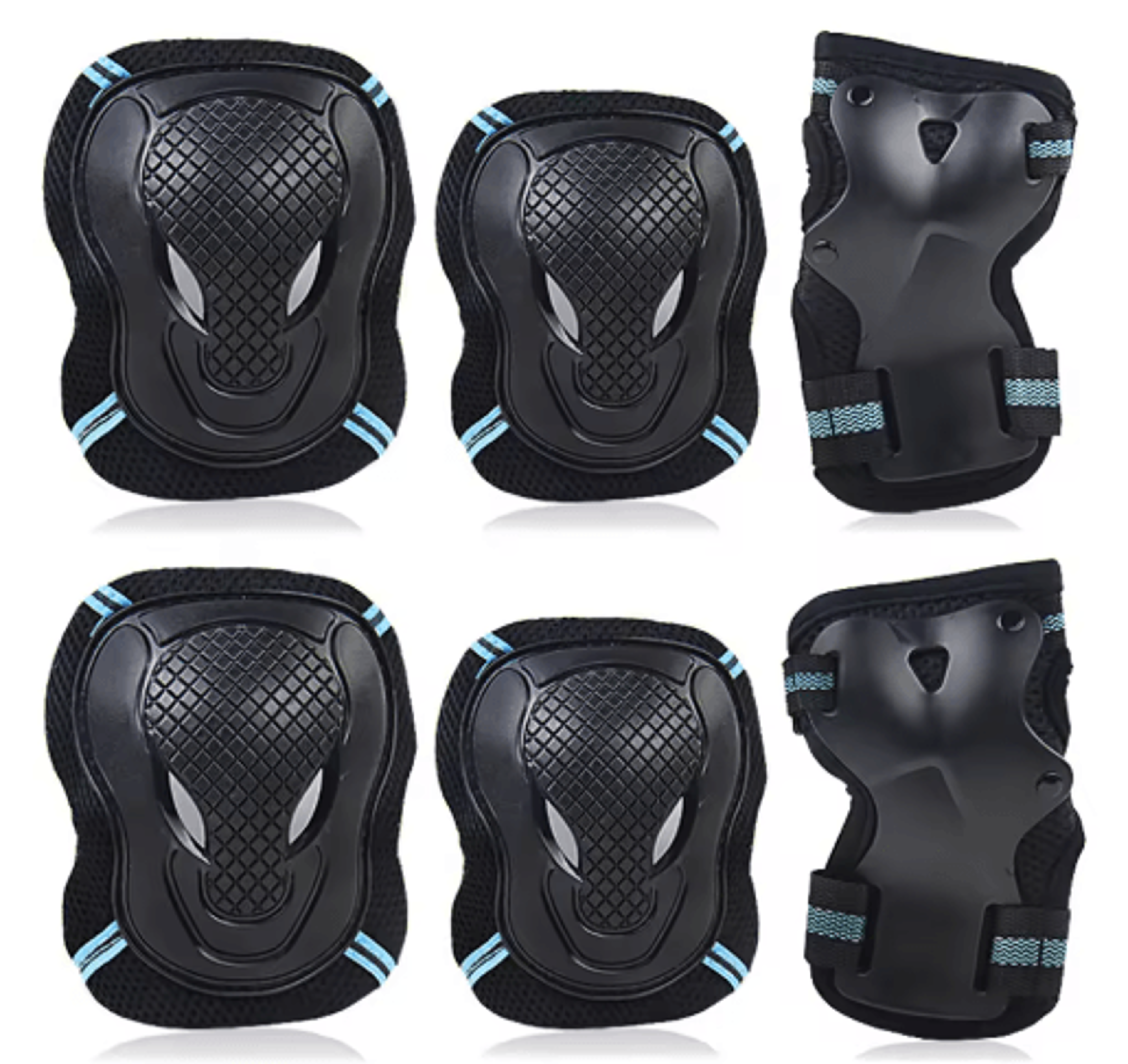 6Piece Knee  Elbow Pads Set With Wrist Guards  MultiSport Protective Gear For Kids  Adults 1