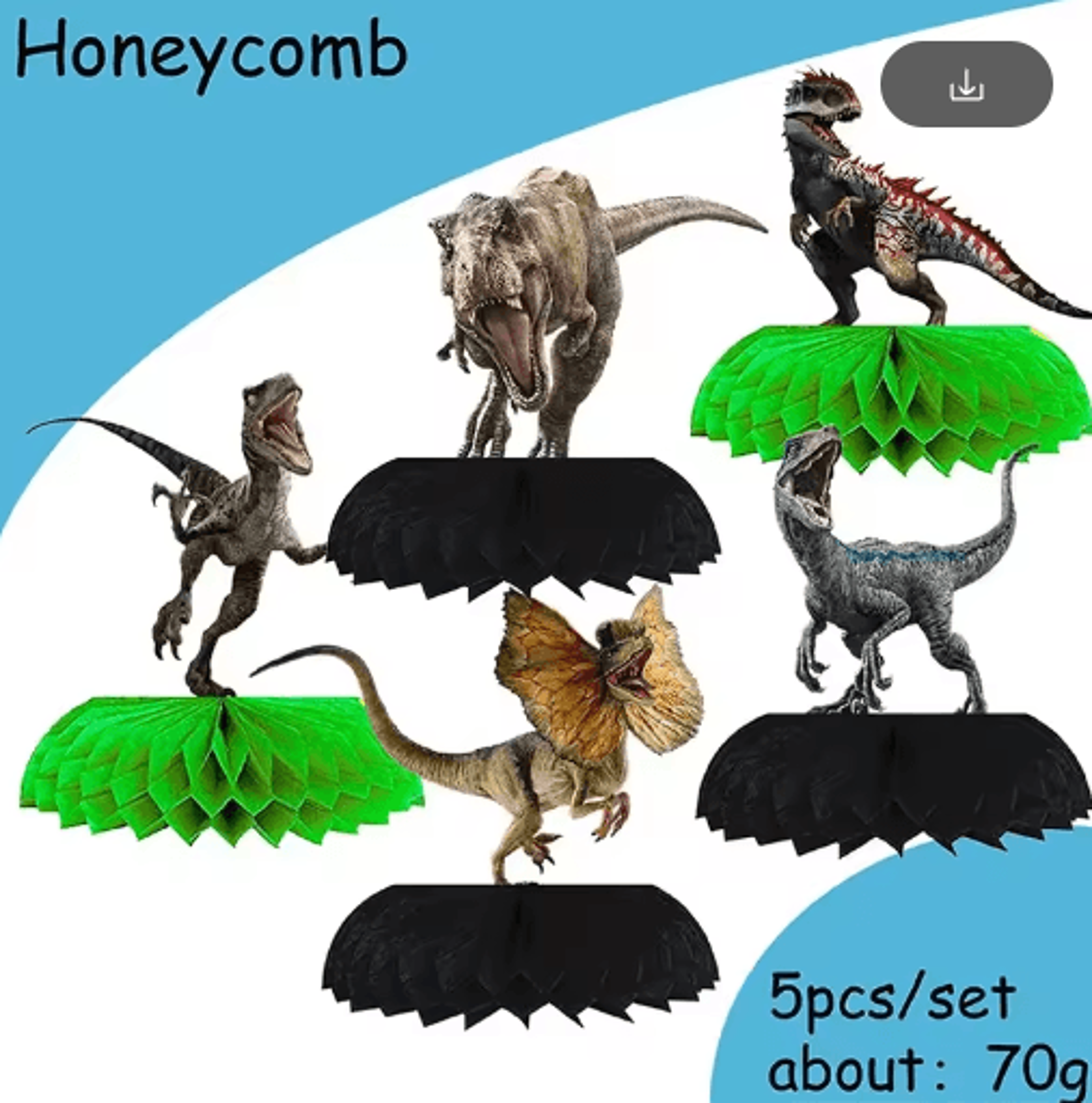 Jurassic Dinosaur Party Tableware Set With Plates Cups And Napkins 12