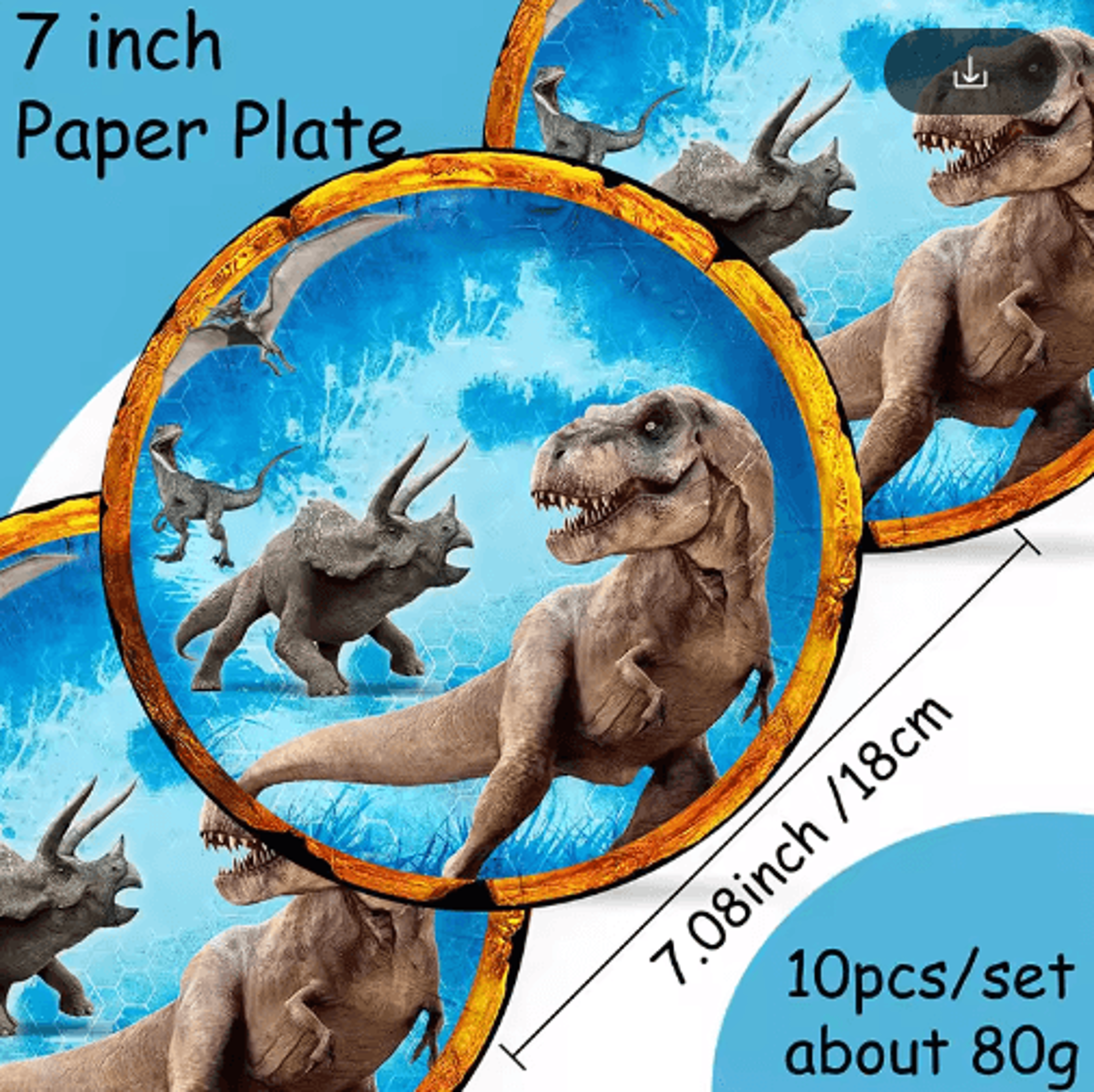 Jurassic Dinosaur Party Tableware Set With Plates Cups And Napkins 23