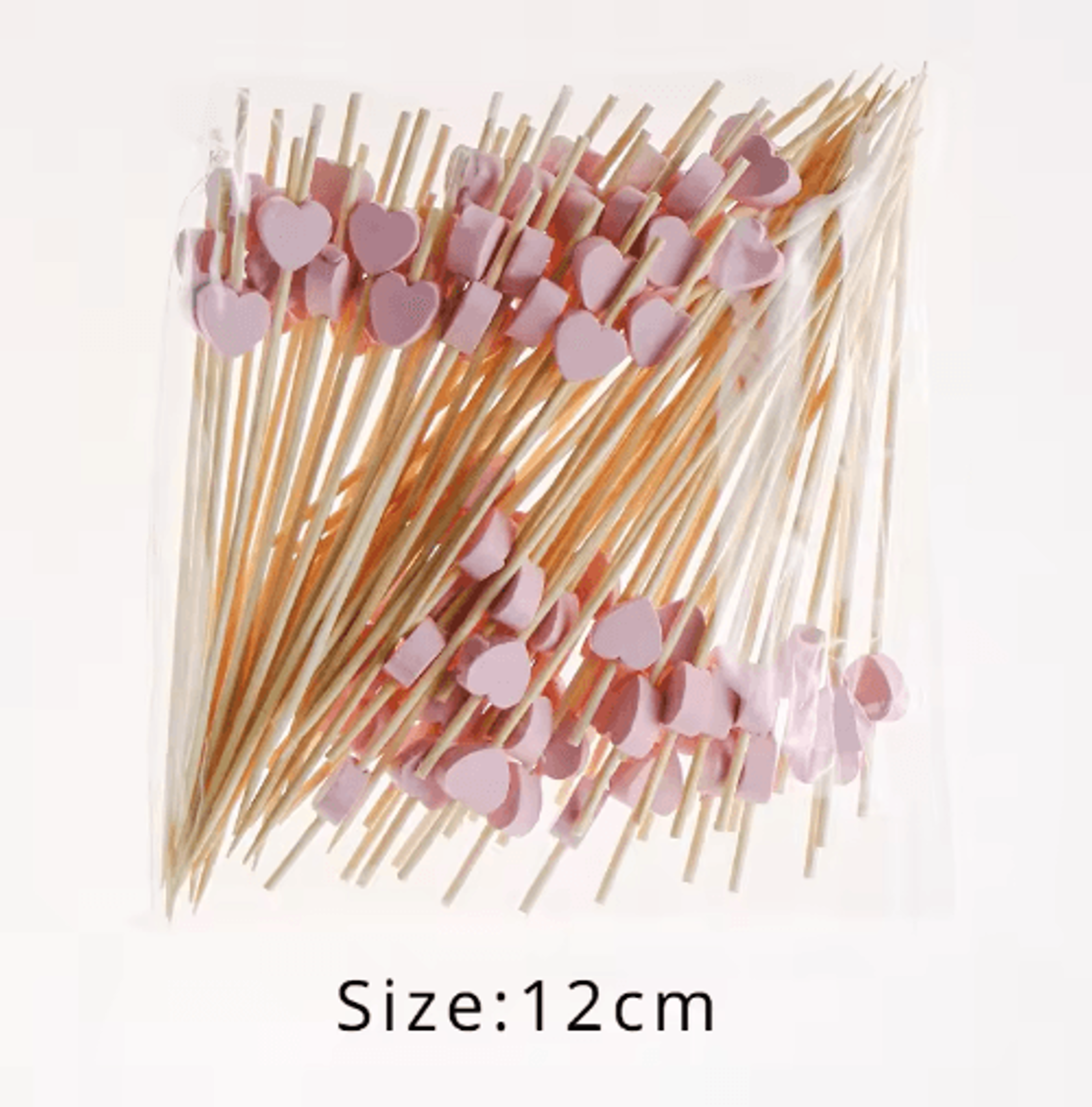 50100Piece Red Heart Bamboo Fruit Picks For Parties And Appetizers 6